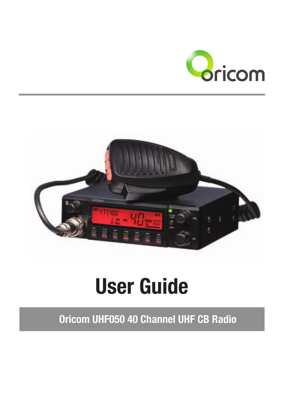 Oricom UHF050 Two-Way Radio User Manual