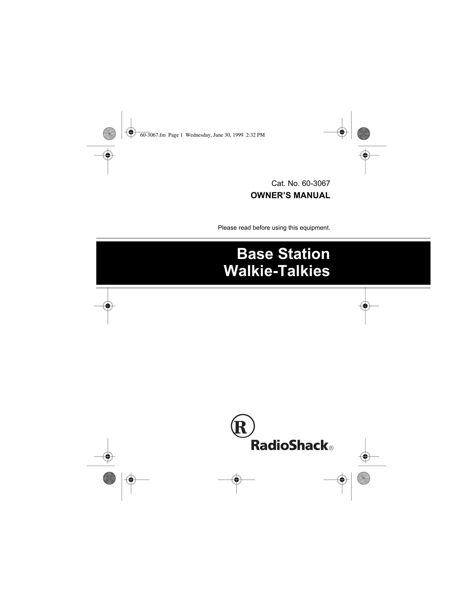 Radio Shack 60-3067 Two-Way Radio User Manual