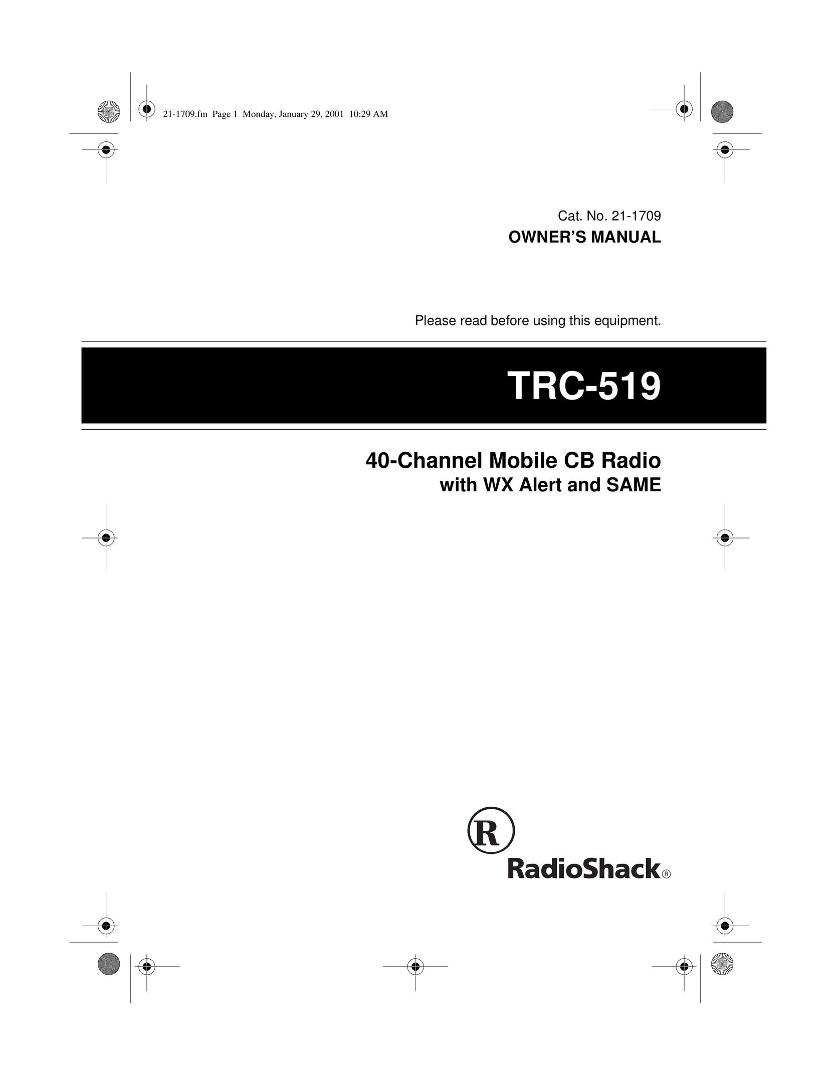 Radio Shack TRC-519 Two-Way Radio User Manual