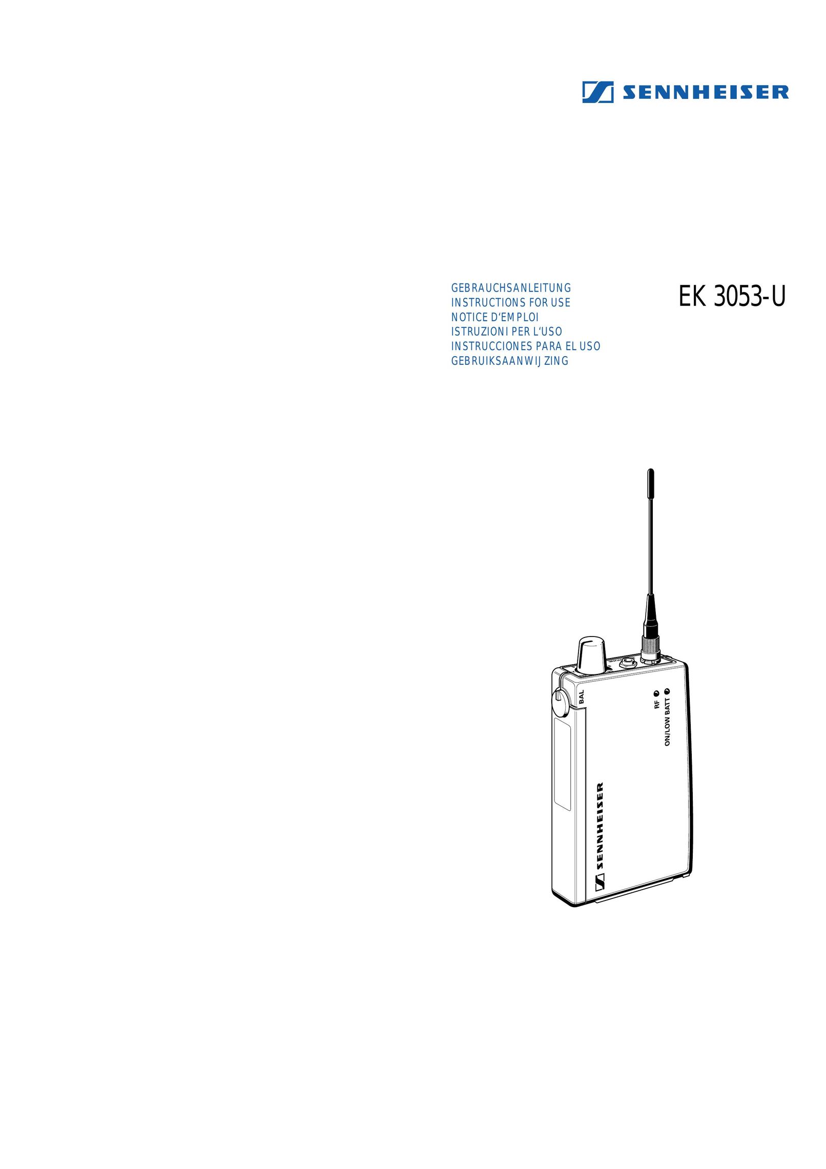Sennheiser EK 3053-U Two-Way Radio User Manual