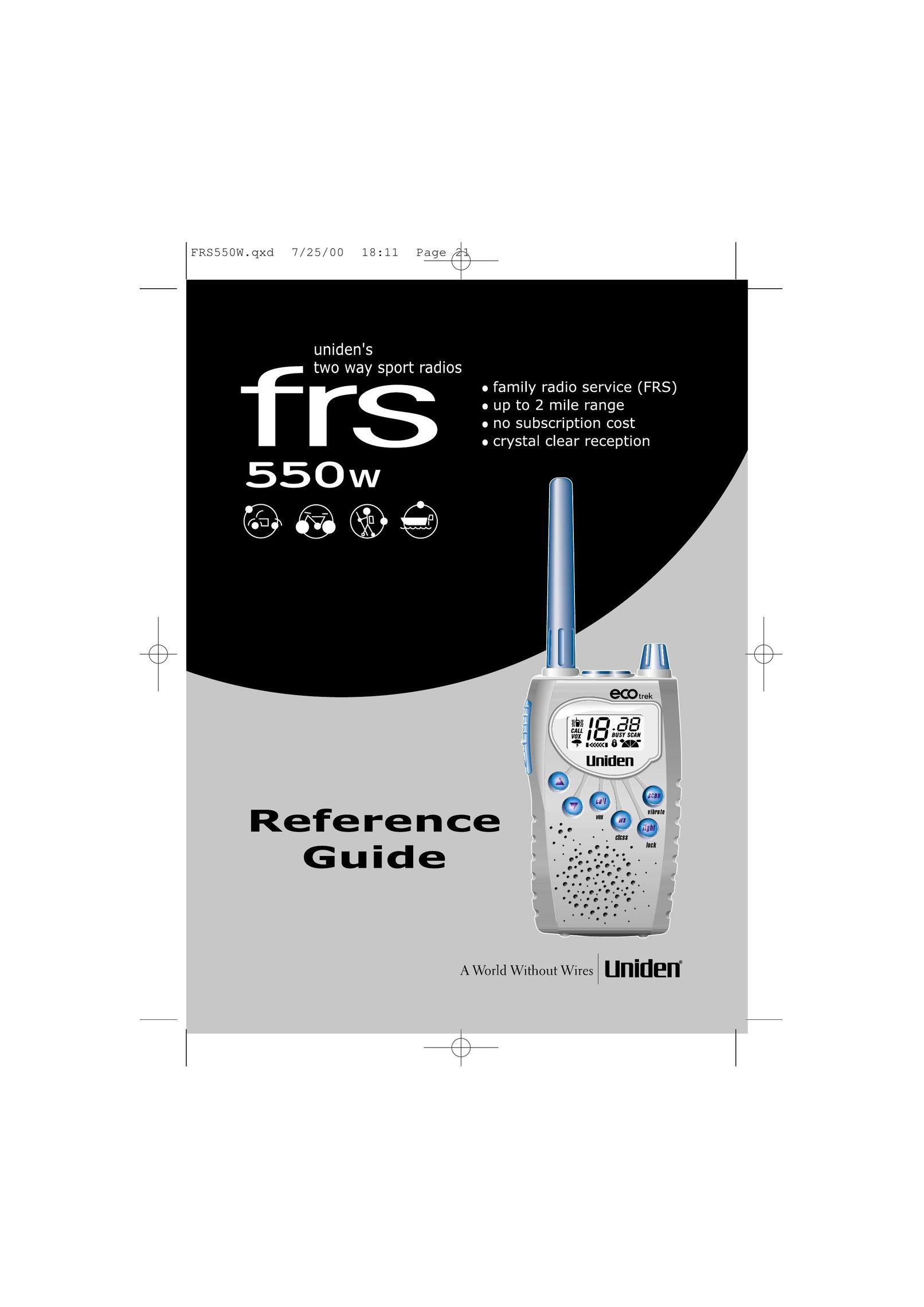 Uniden 550W Two-Way Radio User Manual