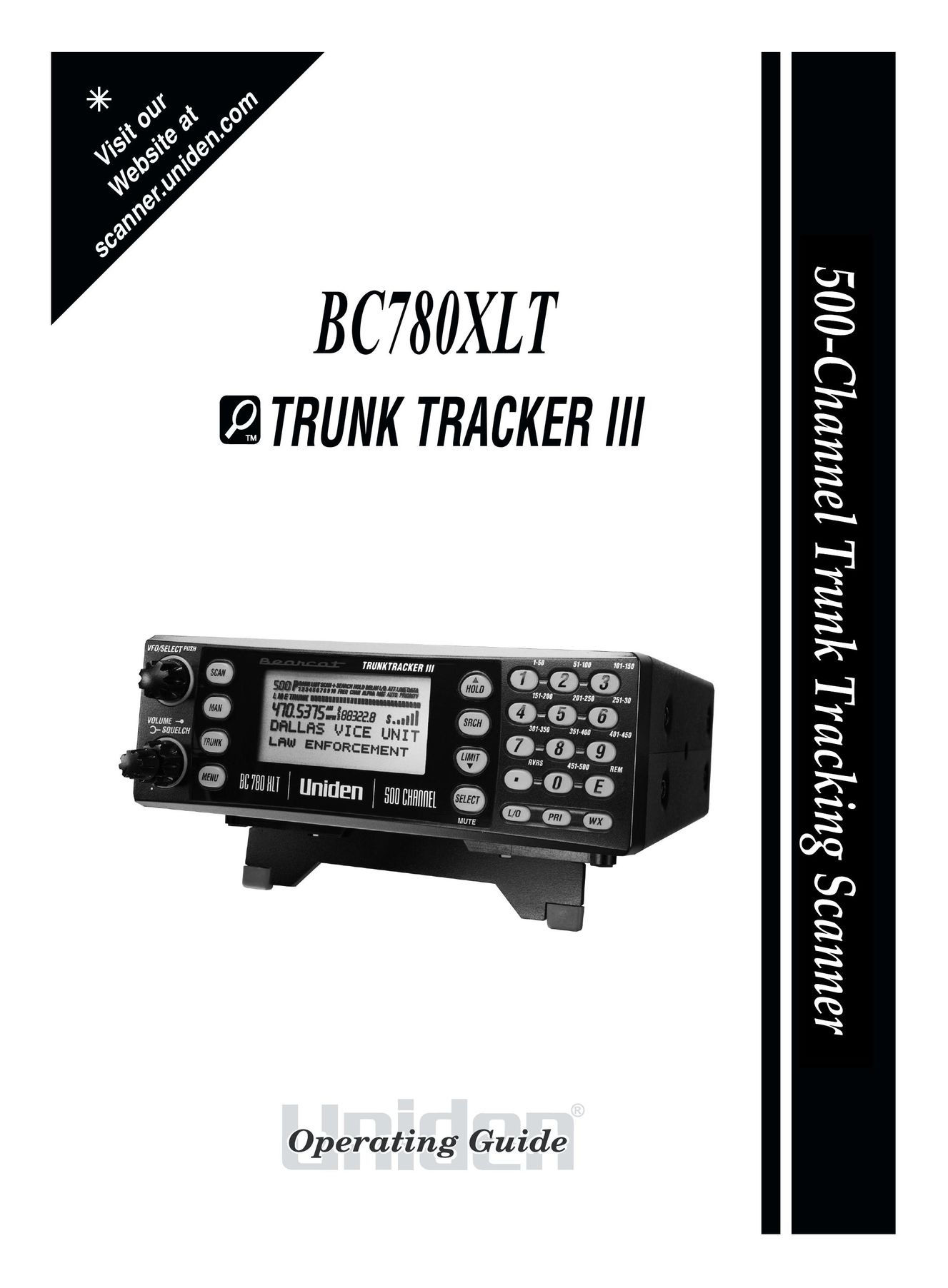 Uniden BC780XLT Two-Way Radio User Manual