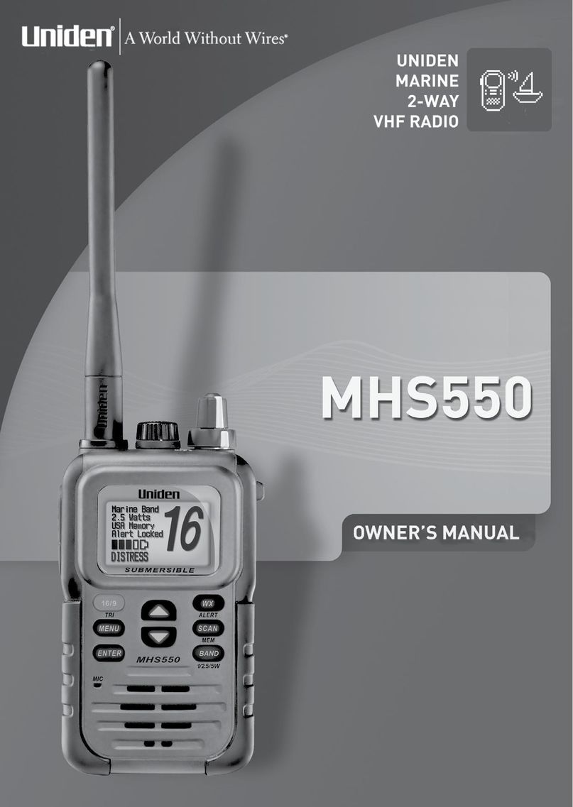 Uniden MHS550 Two-Way Radio User Manual