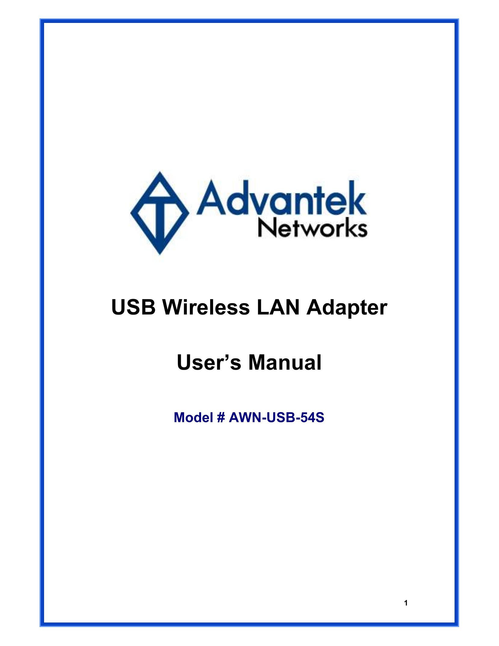 Advantek Networks AWN-USB-54S Wireless Office Headset User Manual