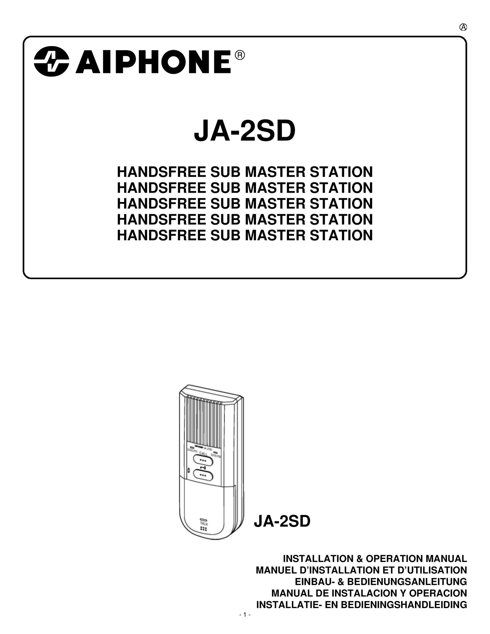 Aiphone JA-2SD Wireless Office Headset User Manual