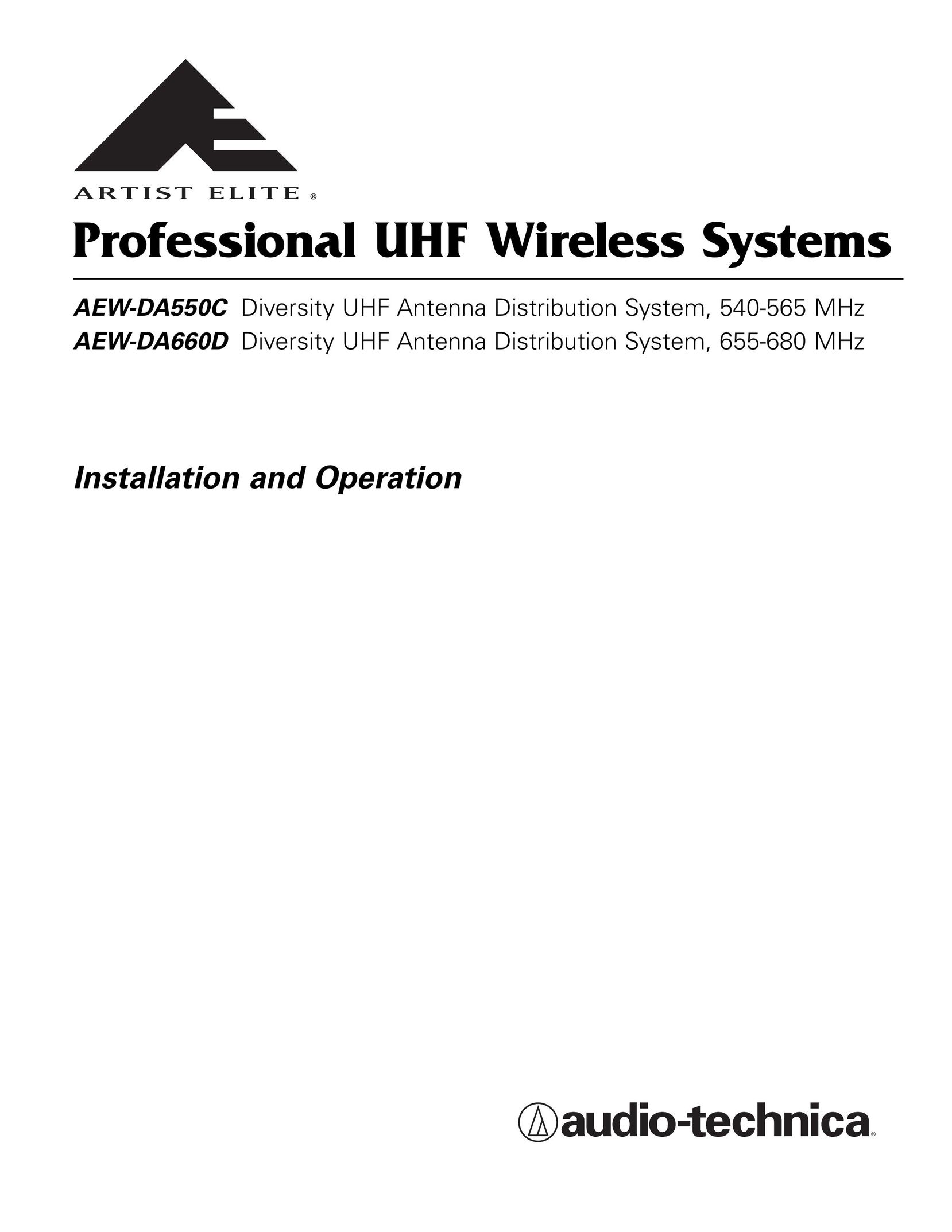 Audio-Technica AEW-DA550C Wireless Office Headset User Manual