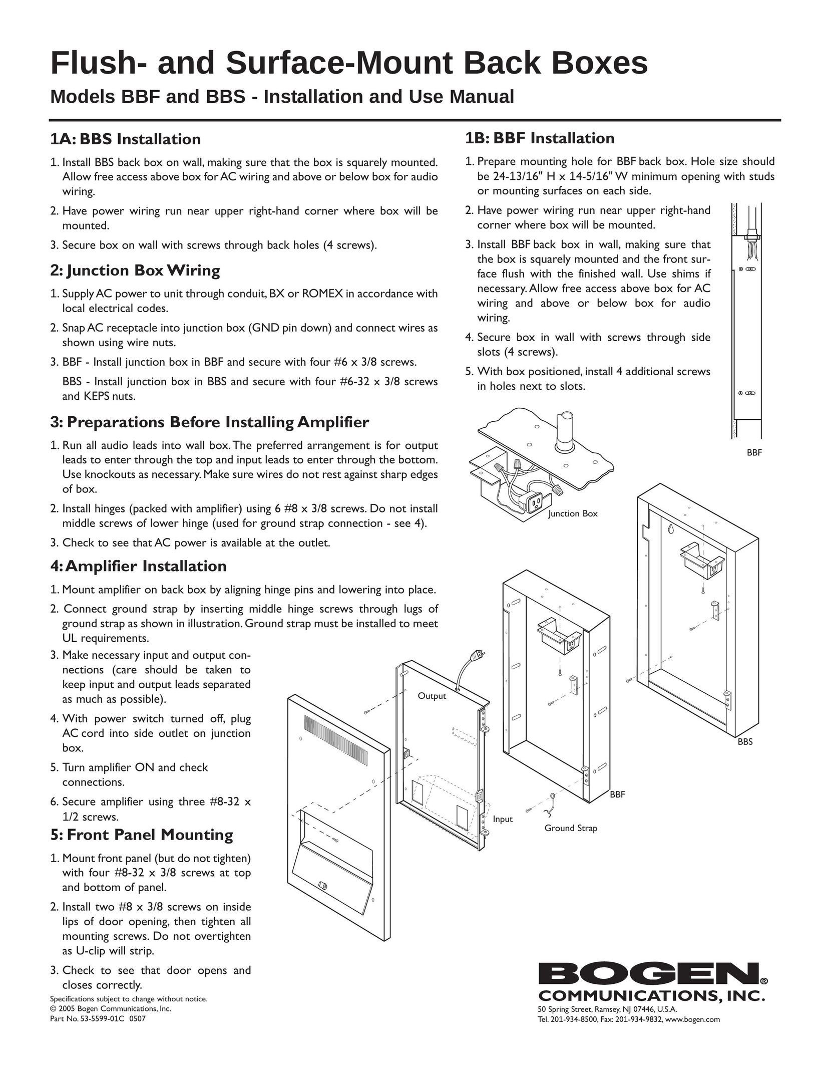 Bogen BBF Wireless Office Headset User Manual