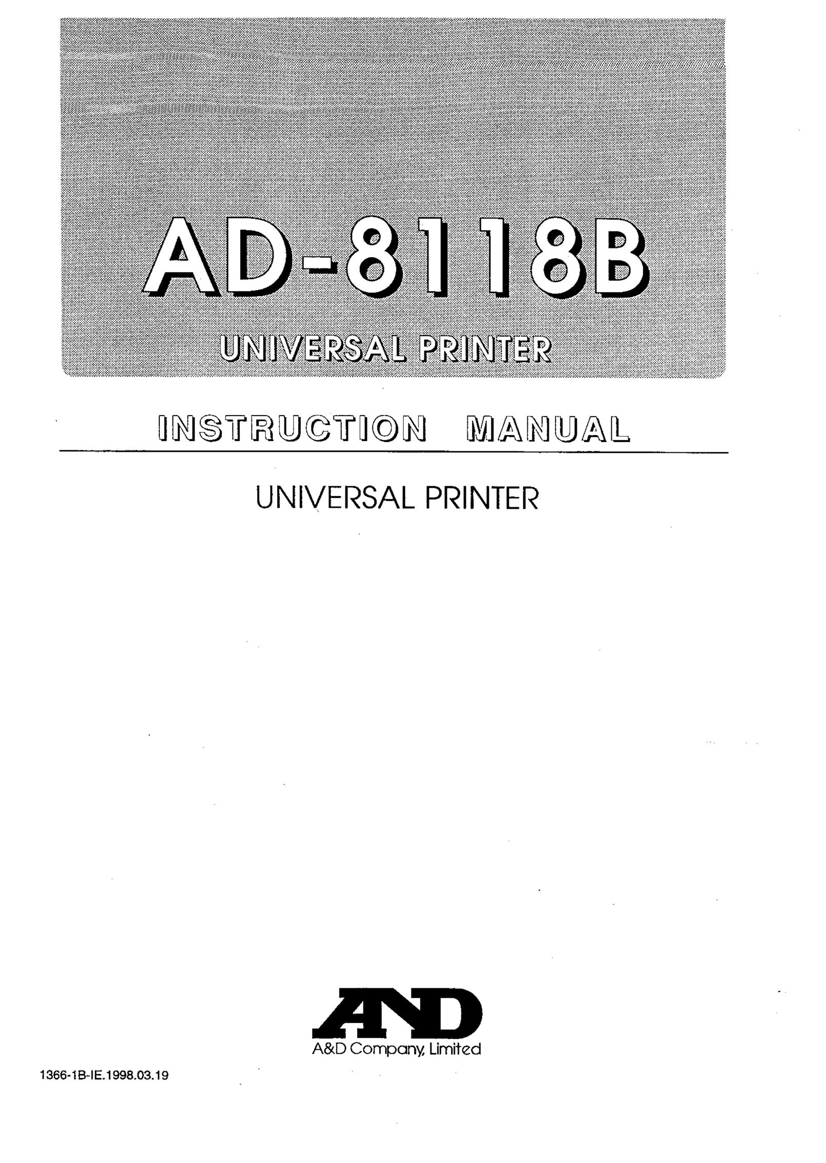 A&D AD-8118B All in One Printer User Manual