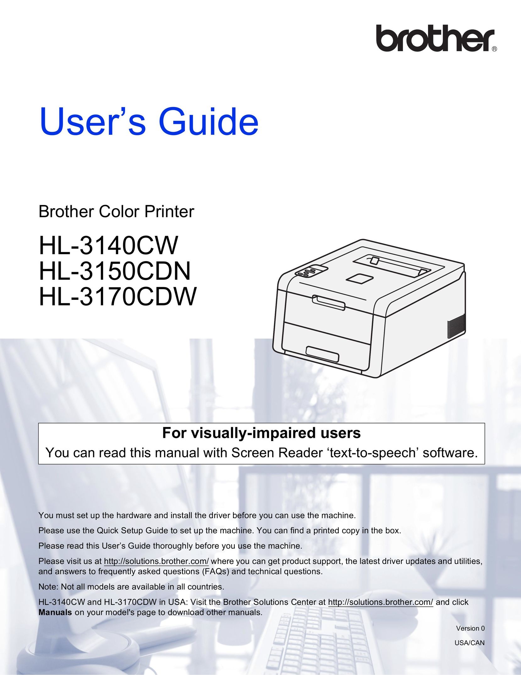 Brother 140CW All in One Printer User Manual