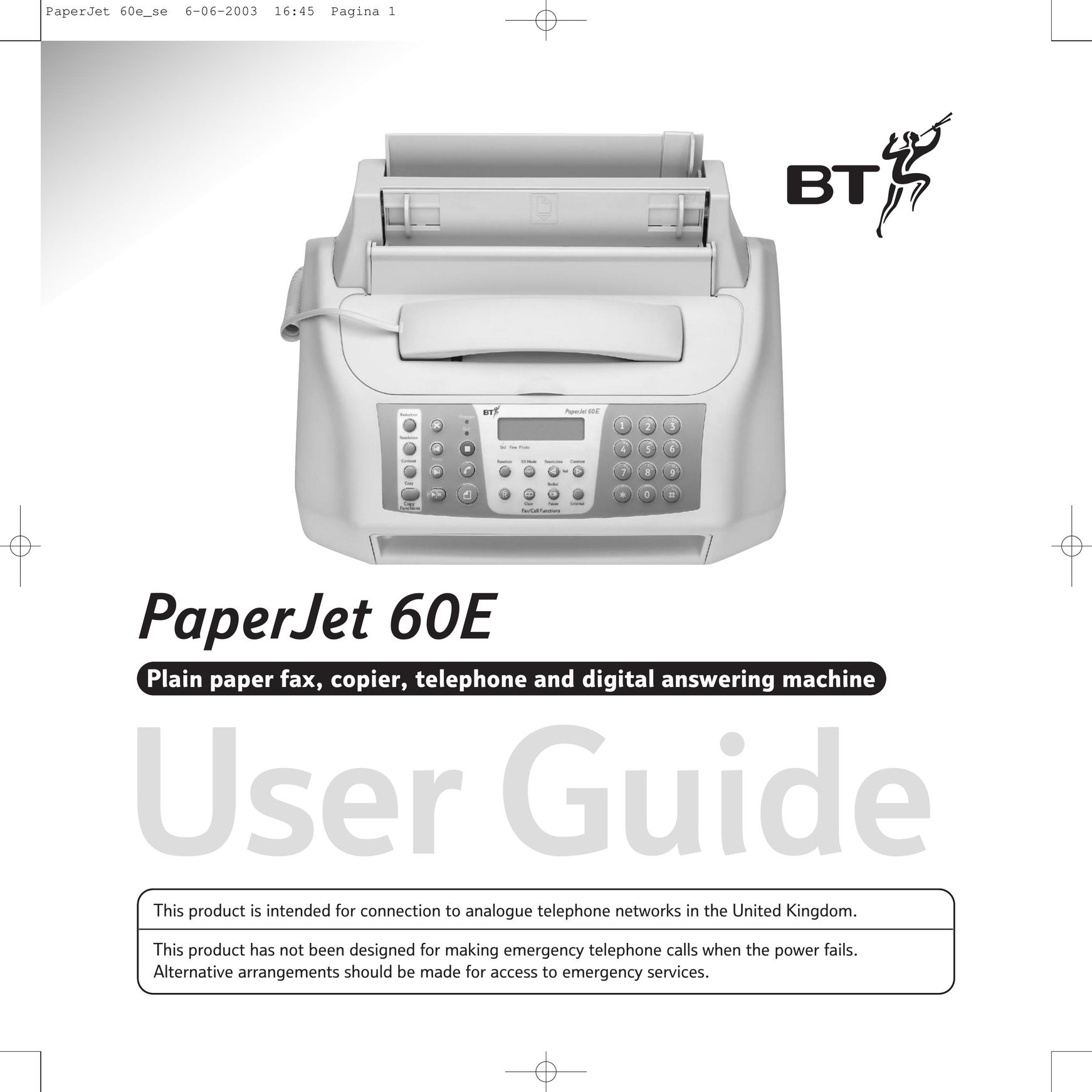BT 60E All in One Printer User Manual