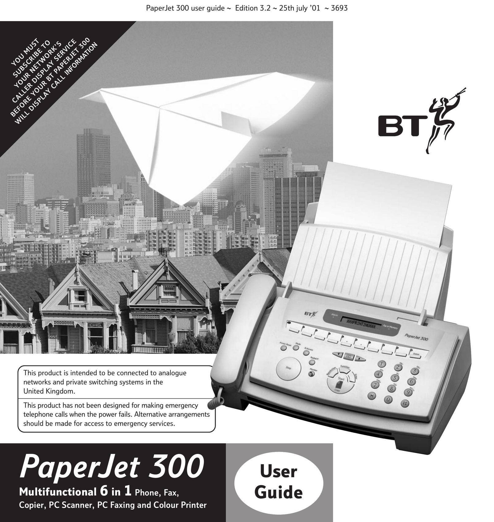 BT PaperJet 300 All in One Printer User Manual