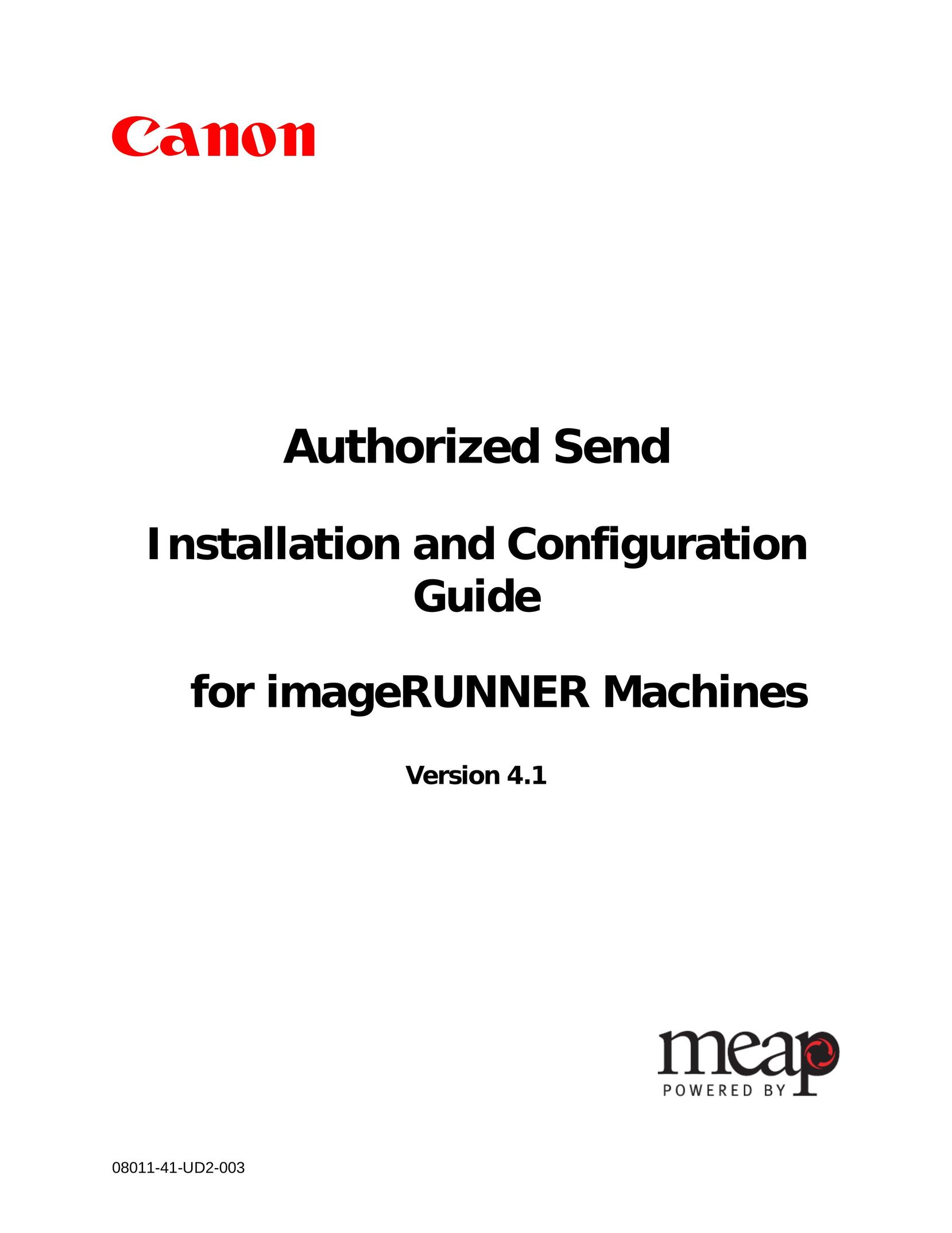 Canon 08011-41-UD2-003 All in One Printer User Manual
