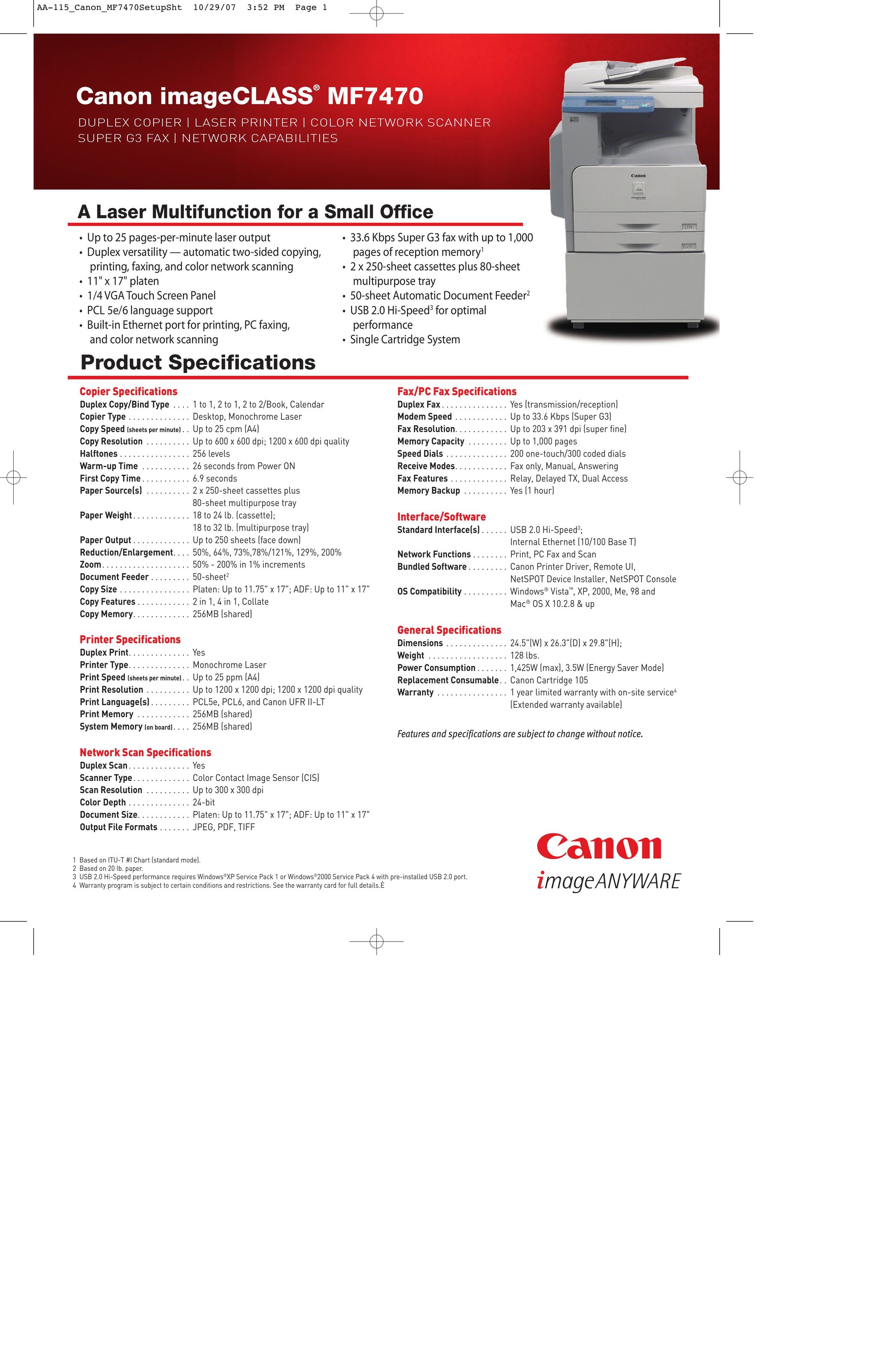Canon 2237B007AA All in One Printer User Manual