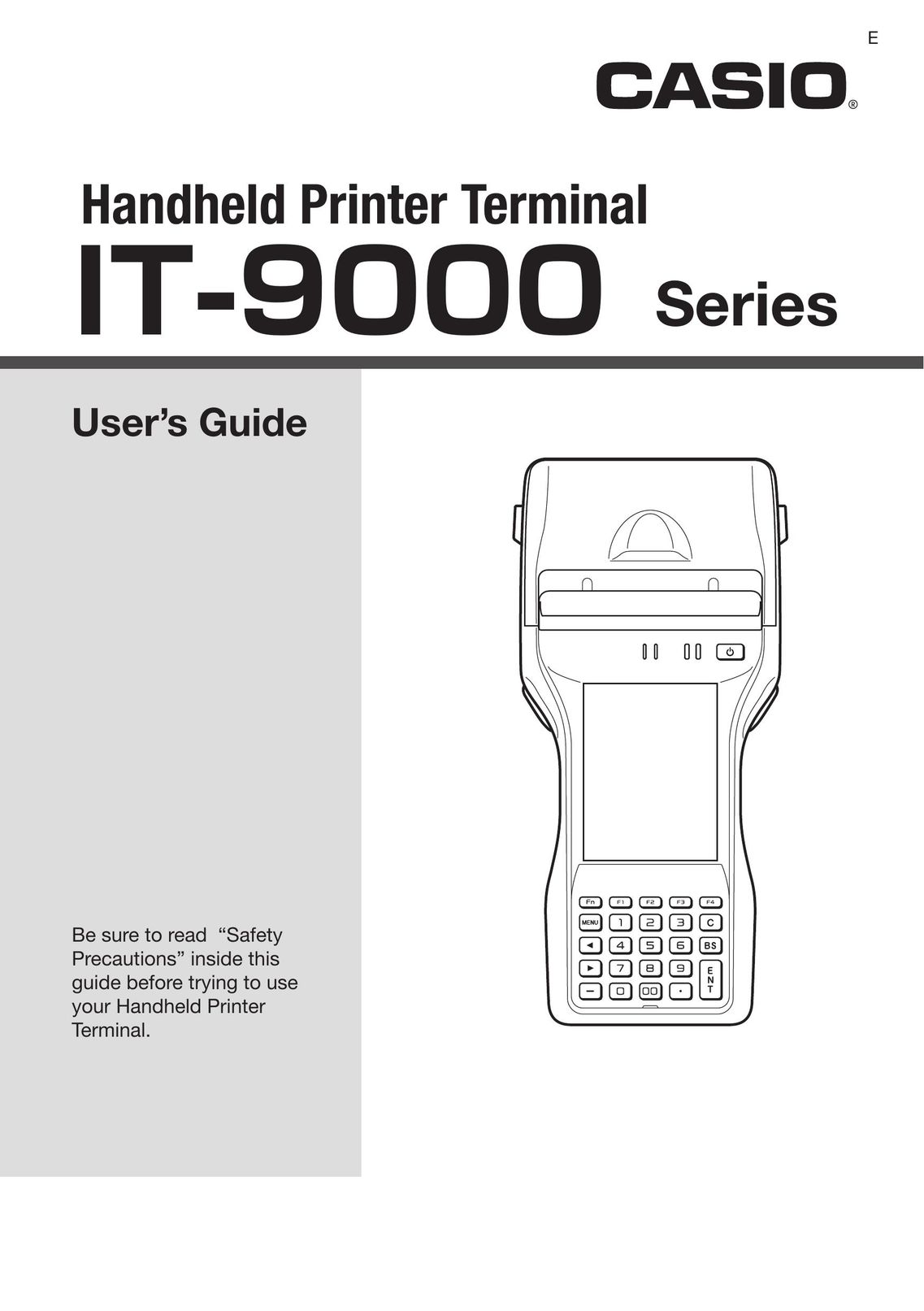 Casio SERIESIT-9000 All in One Printer User Manual