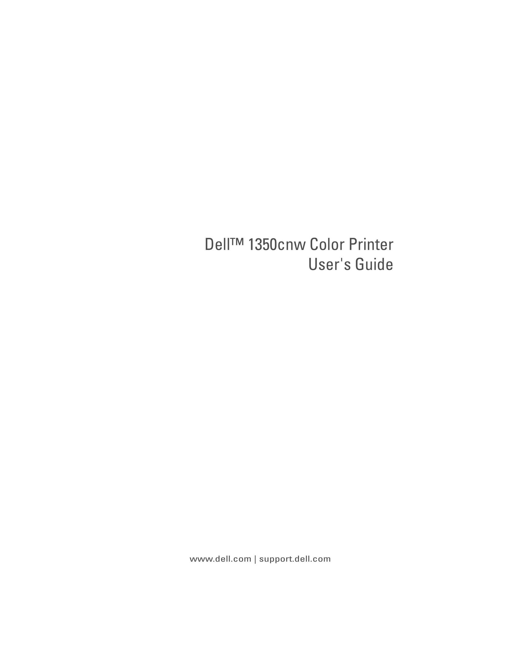 Dell 1350CNW COLOR PRINTER All in One Printer User Manual