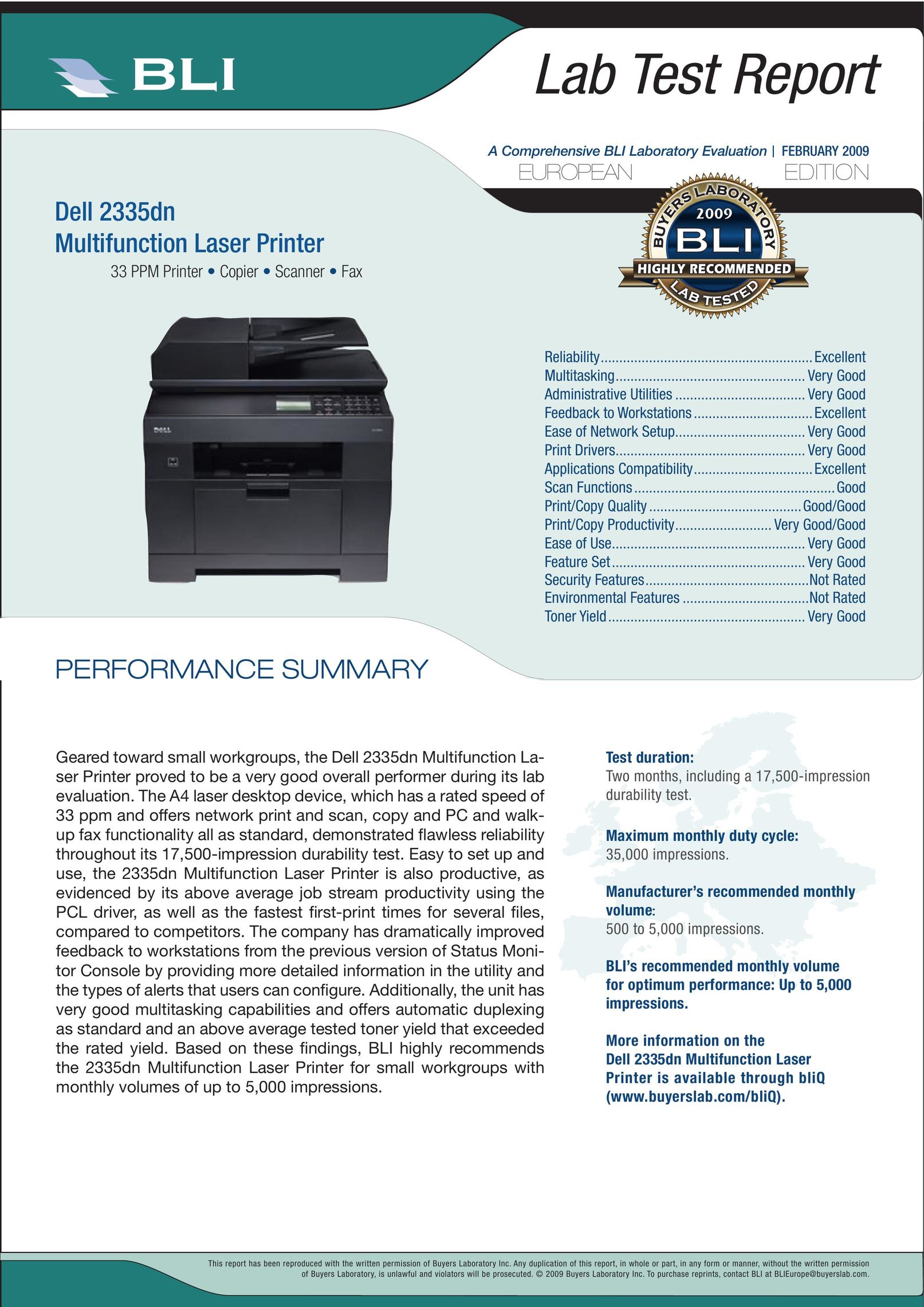 Dell 2335dn All in One Printer User Manual