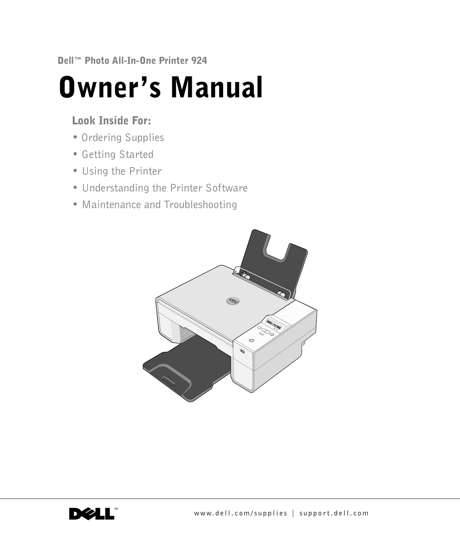 Dell 924 All in One Printer User Manual