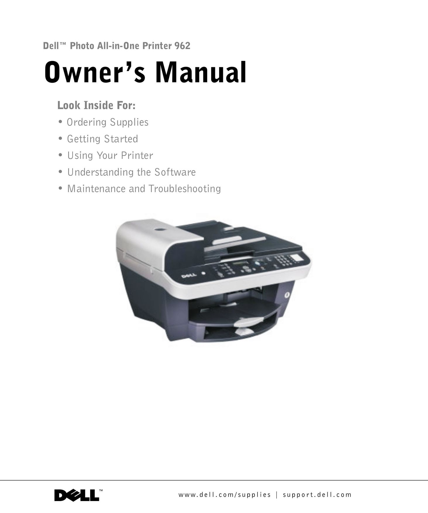 Dell 962 All in One Printer User Manual