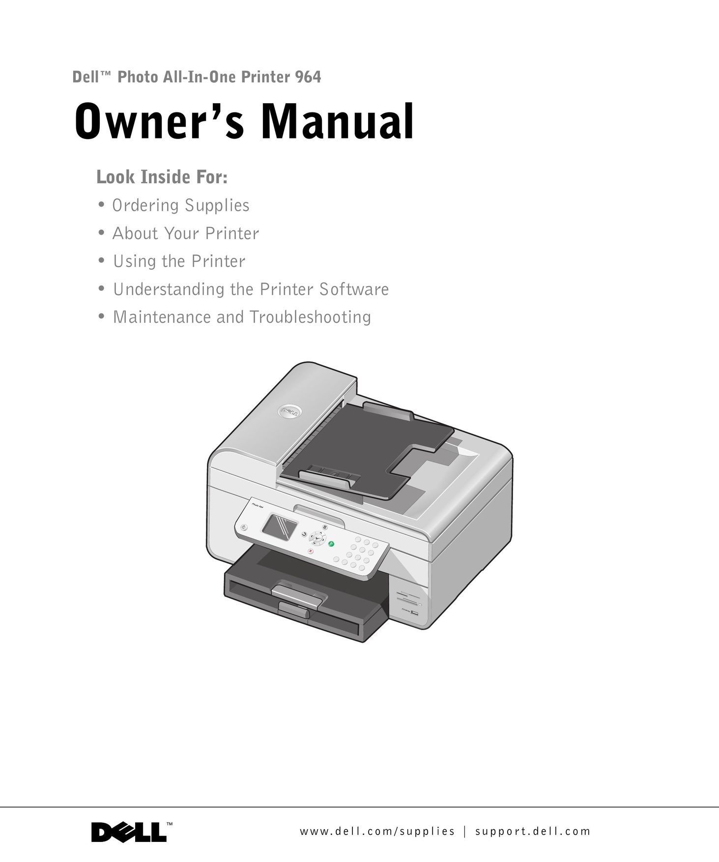 Dell 964 All in One Printer User Manual