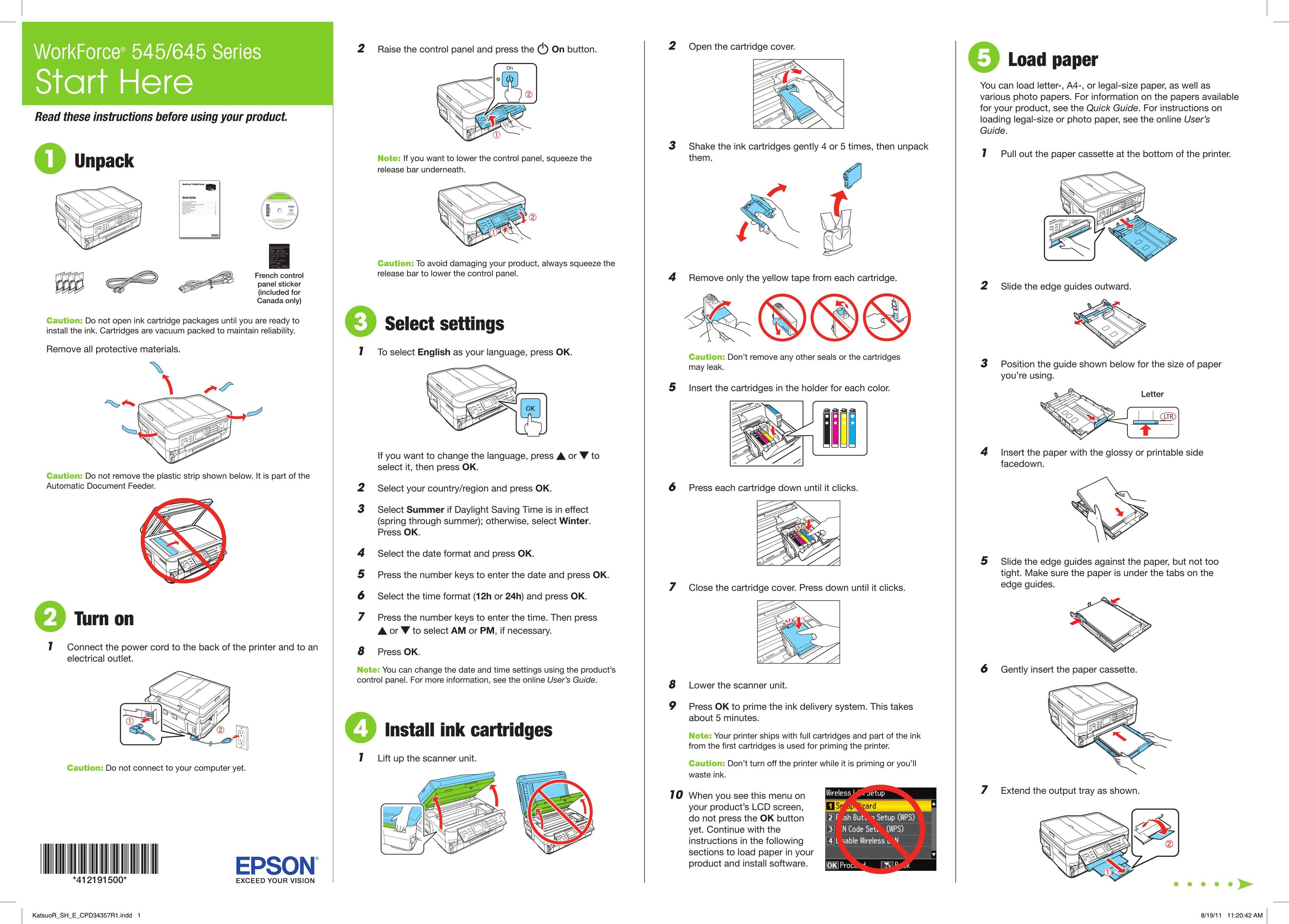 Epson 545 All in One Printer User Manual