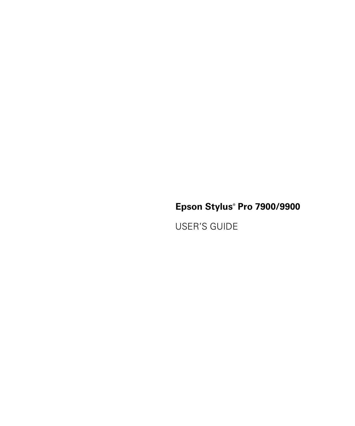 Epson 9900 All in One Printer User Manual