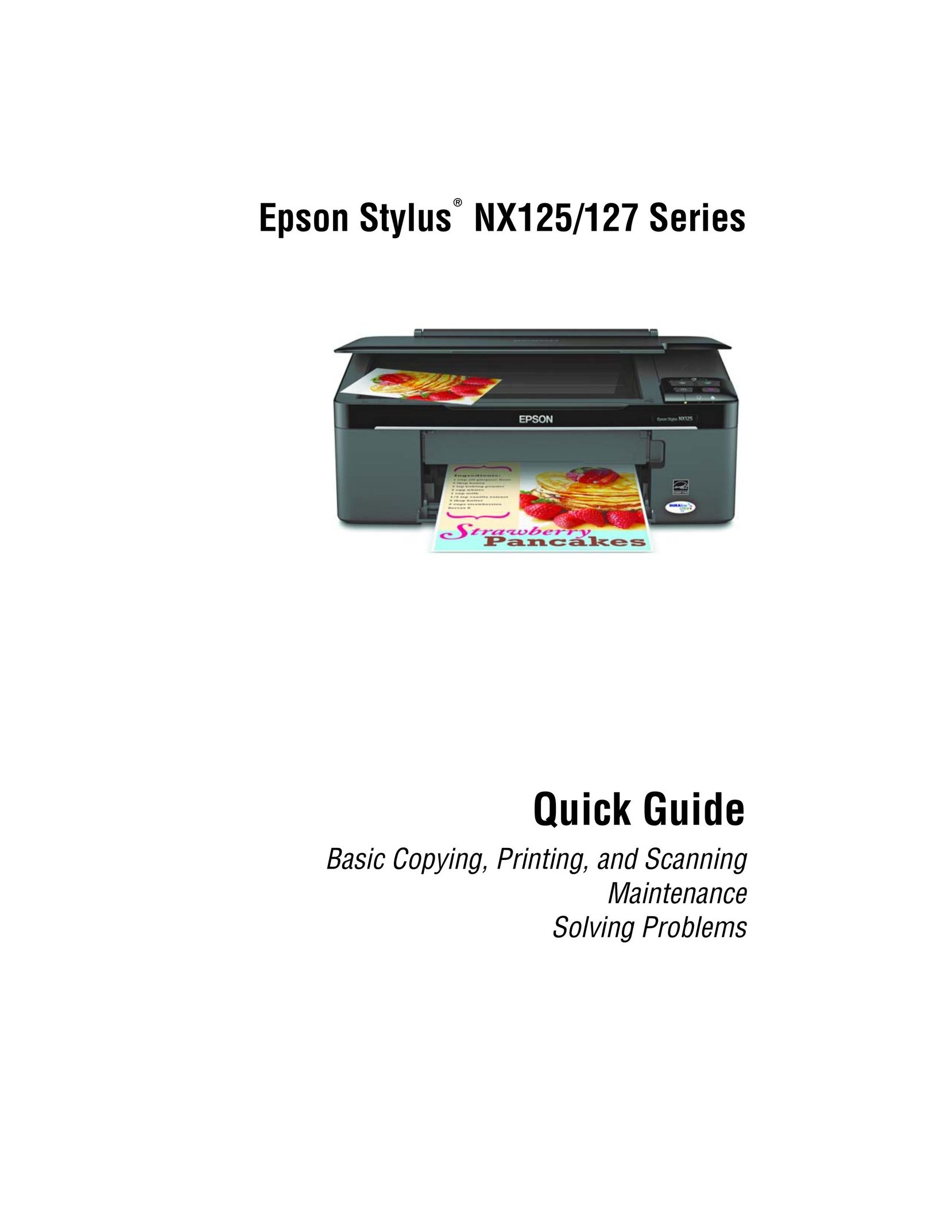 Freescale Semiconductor NX127 All in One Printer User Manual