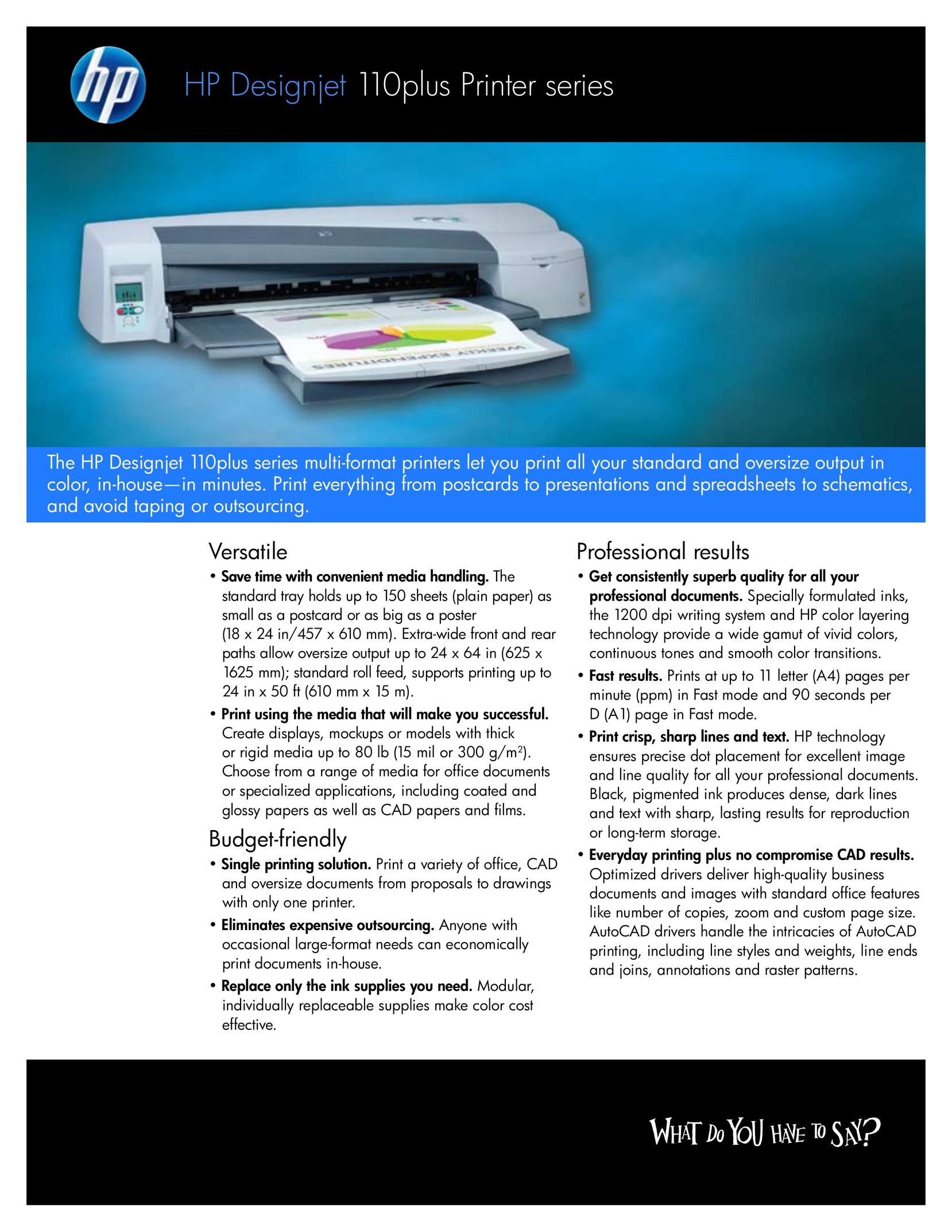 HP (Hewlett-Packard) 110PLUS All in One Printer User Manual