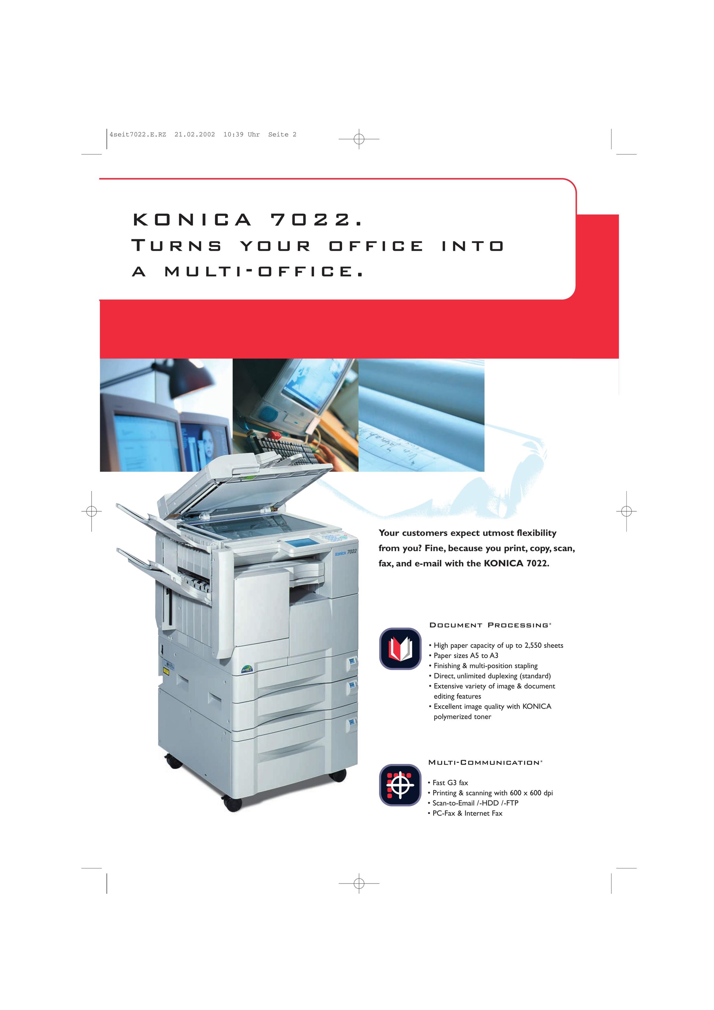 Konica Minolta 7022 All in One Printer User Manual