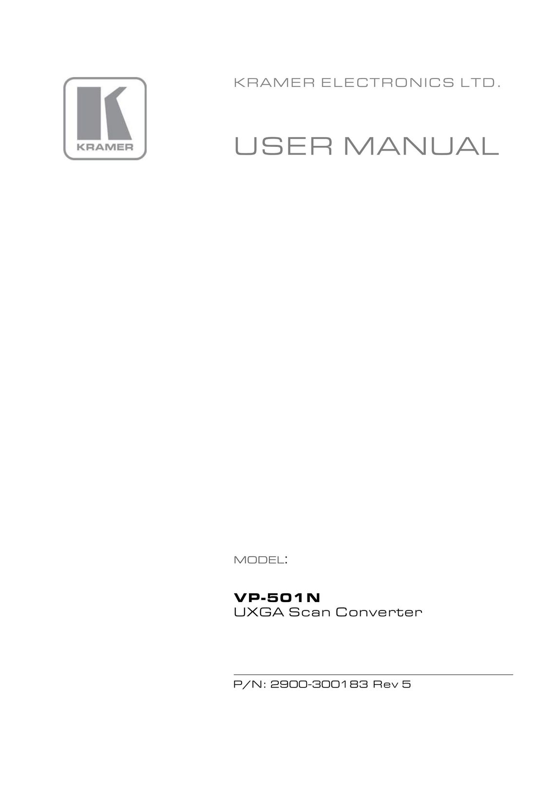 Kramer Electronics VP-501N All in One Printer User Manual