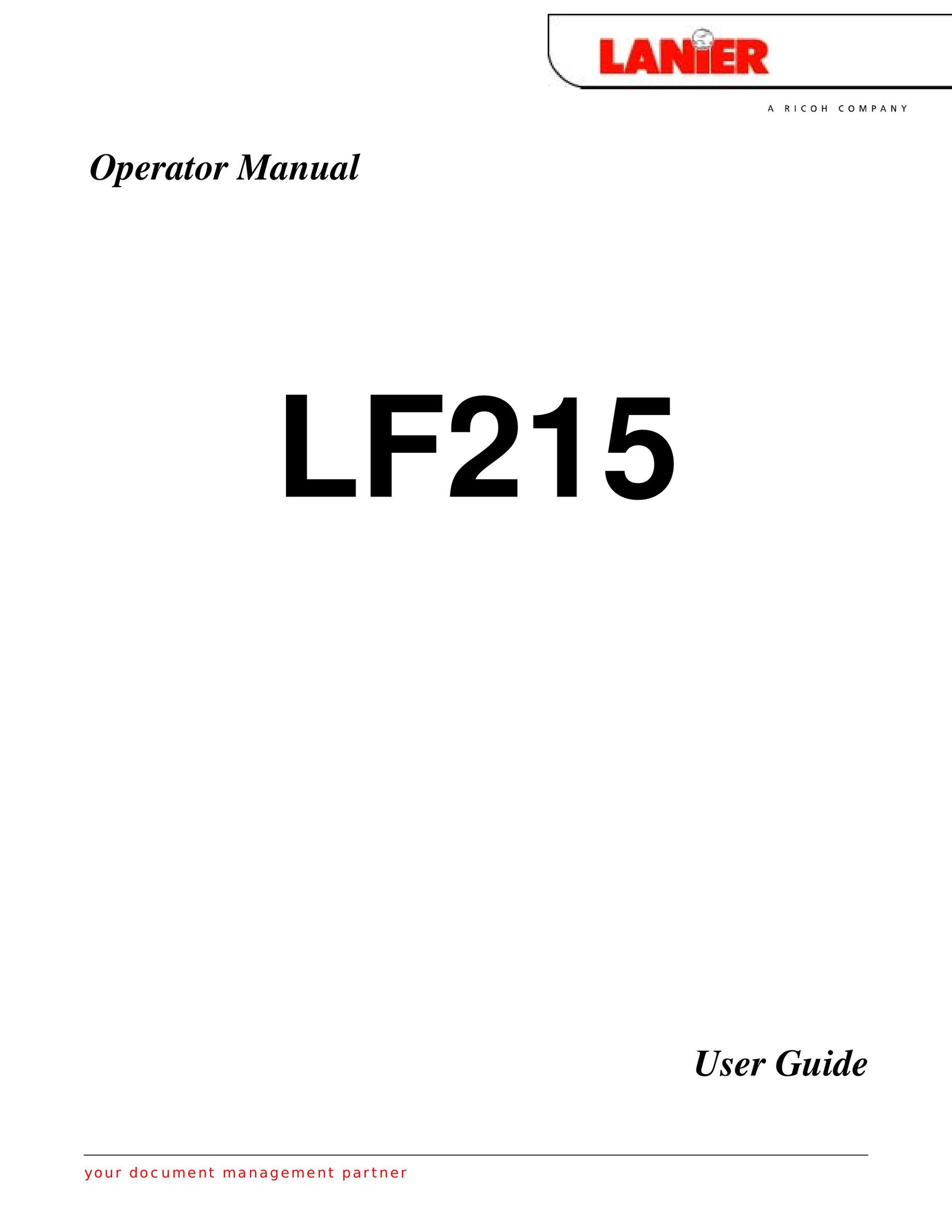Lanier LF215 All in One Printer User Manual