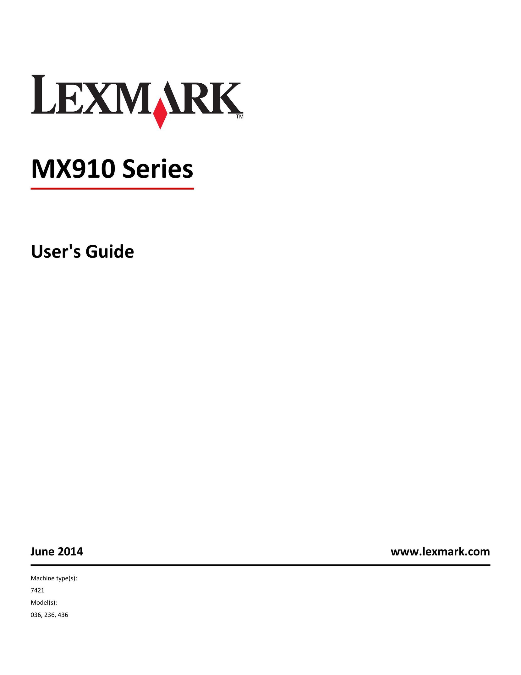 Lexmark 036 All in One Printer User Manual