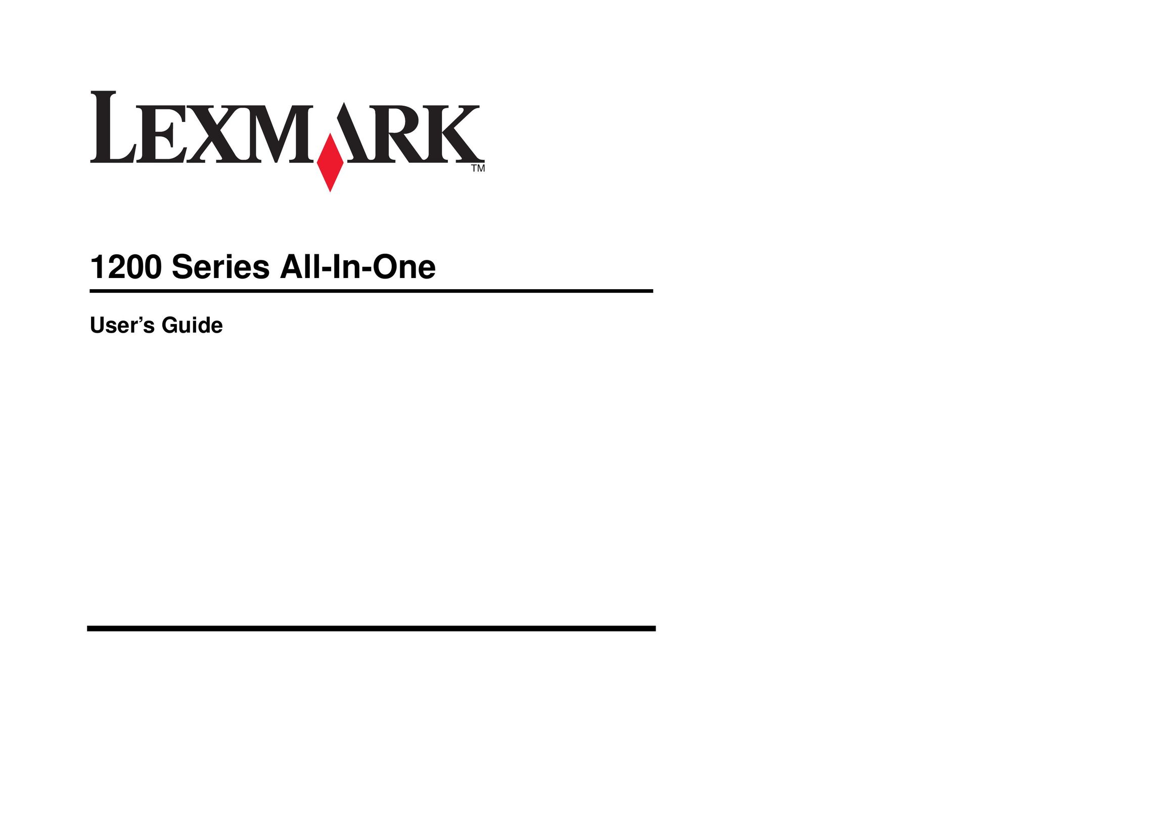 Lexmark 1200 Series All in One Printer User Manual