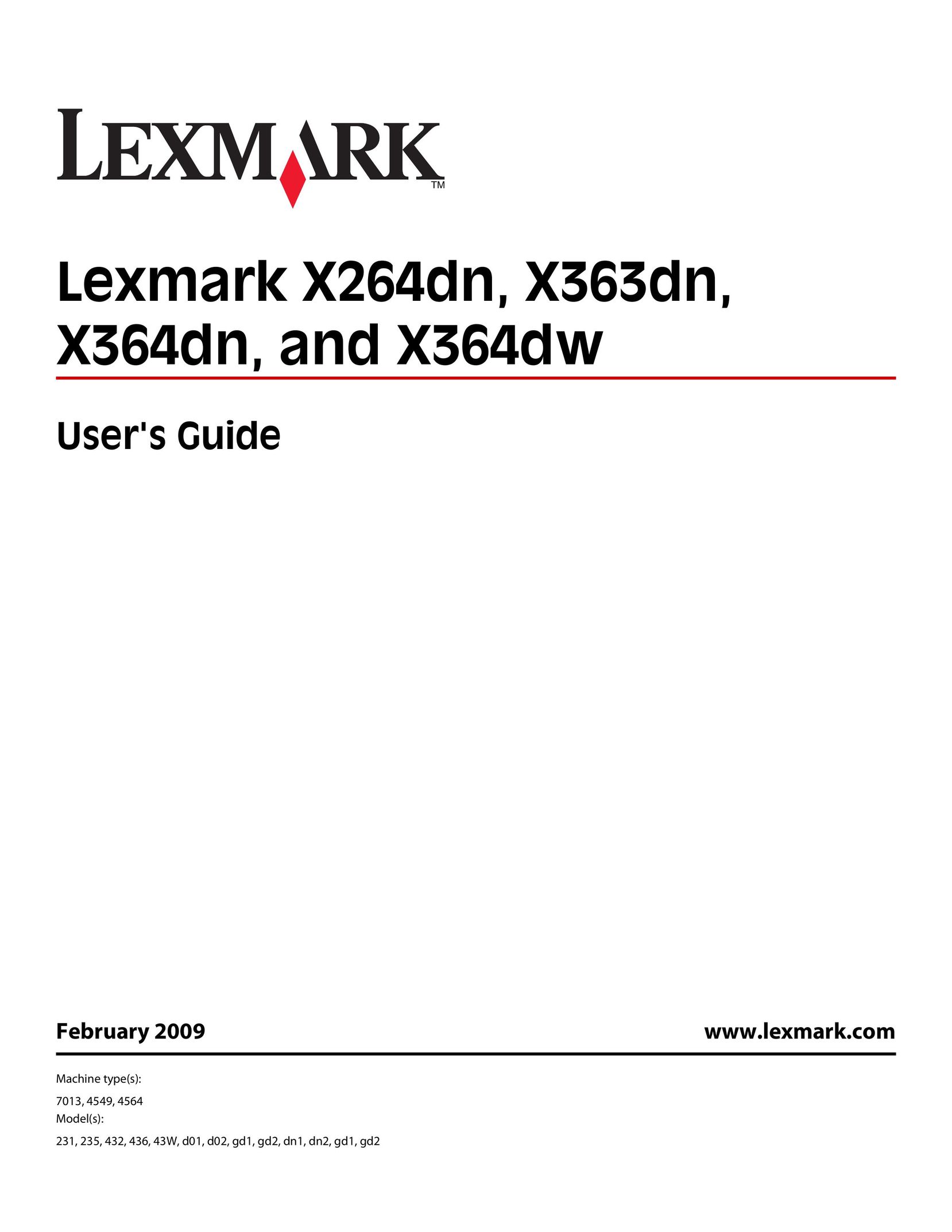 Lexmark 13B0500 All in One Printer User Manual