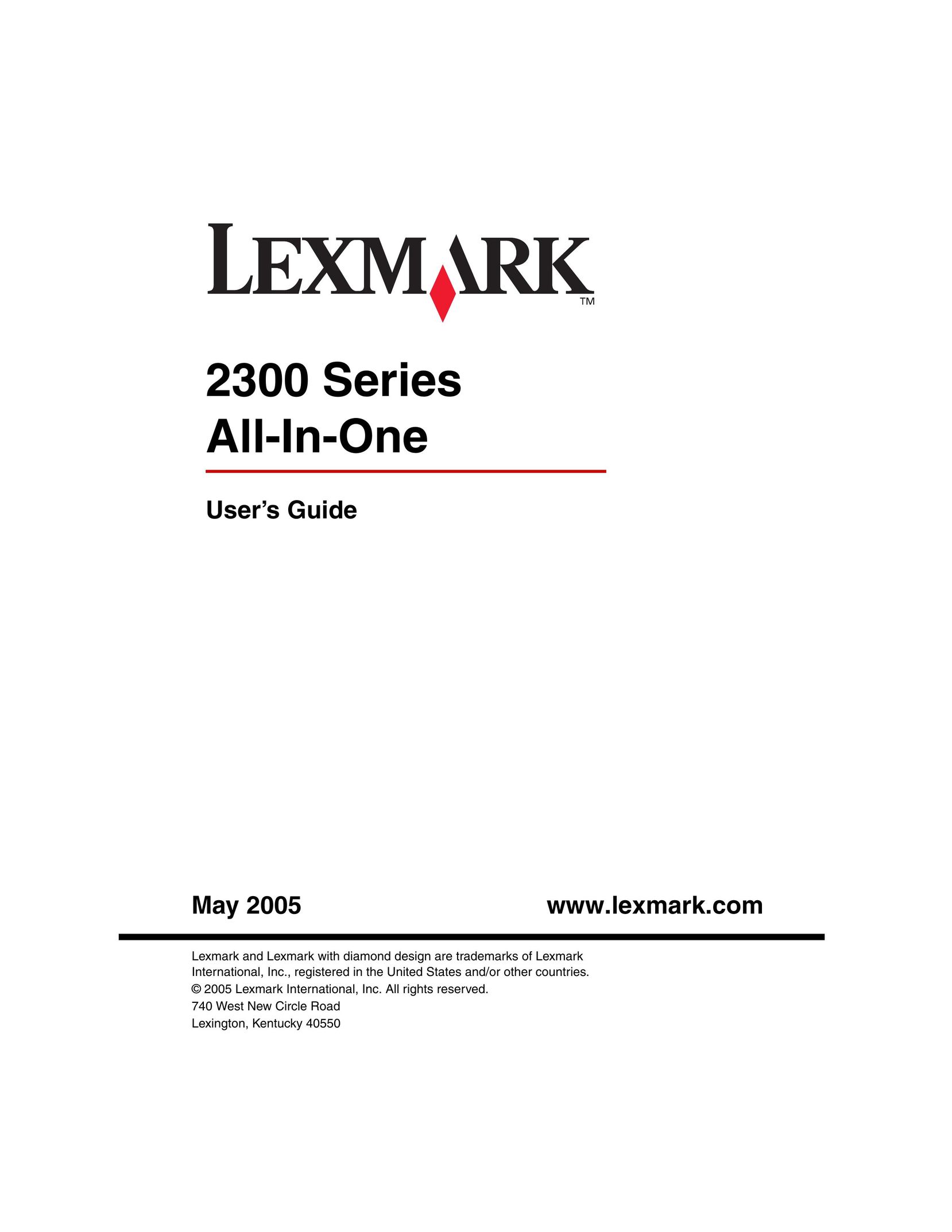 Lexmark 2300 Series All in One Printer User Manual