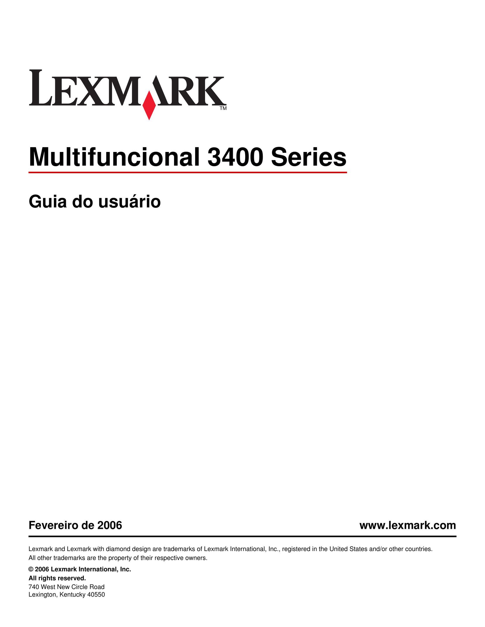 Lexmark 3400 All in One Printer User Manual