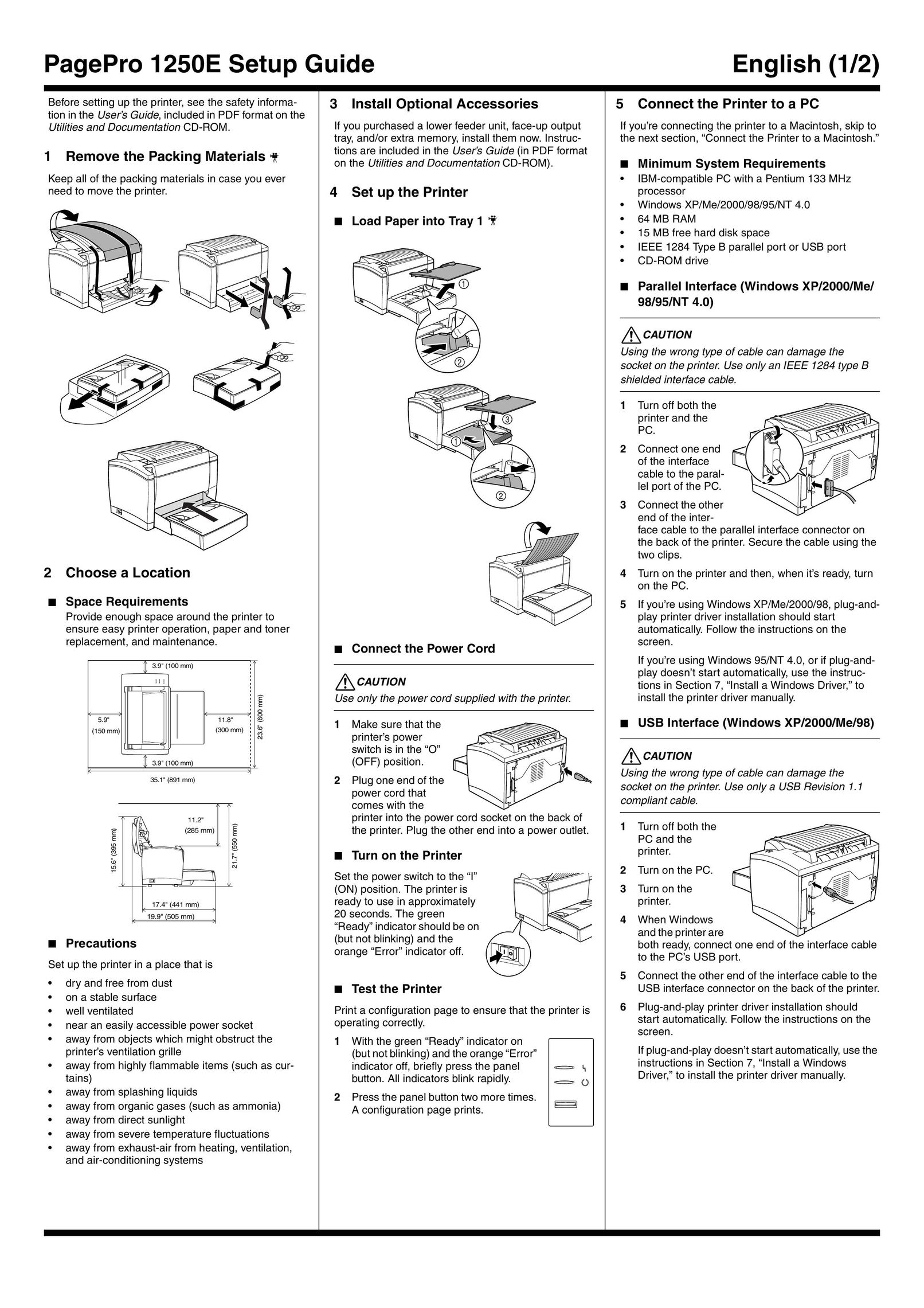 Minolta 1250E All in One Printer User Manual