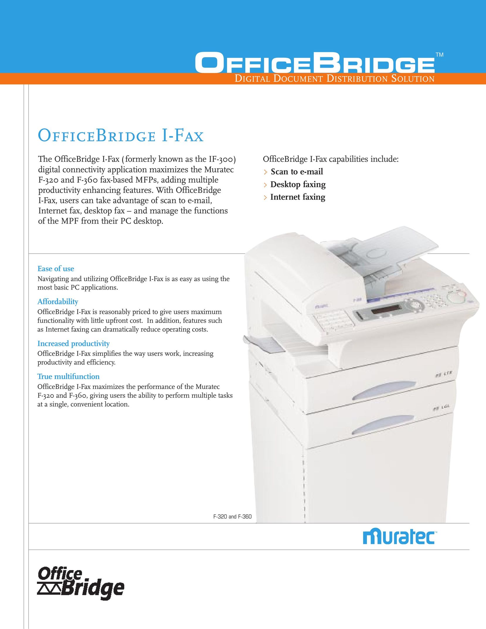 Muratec I-Fax All in One Printer User Manual