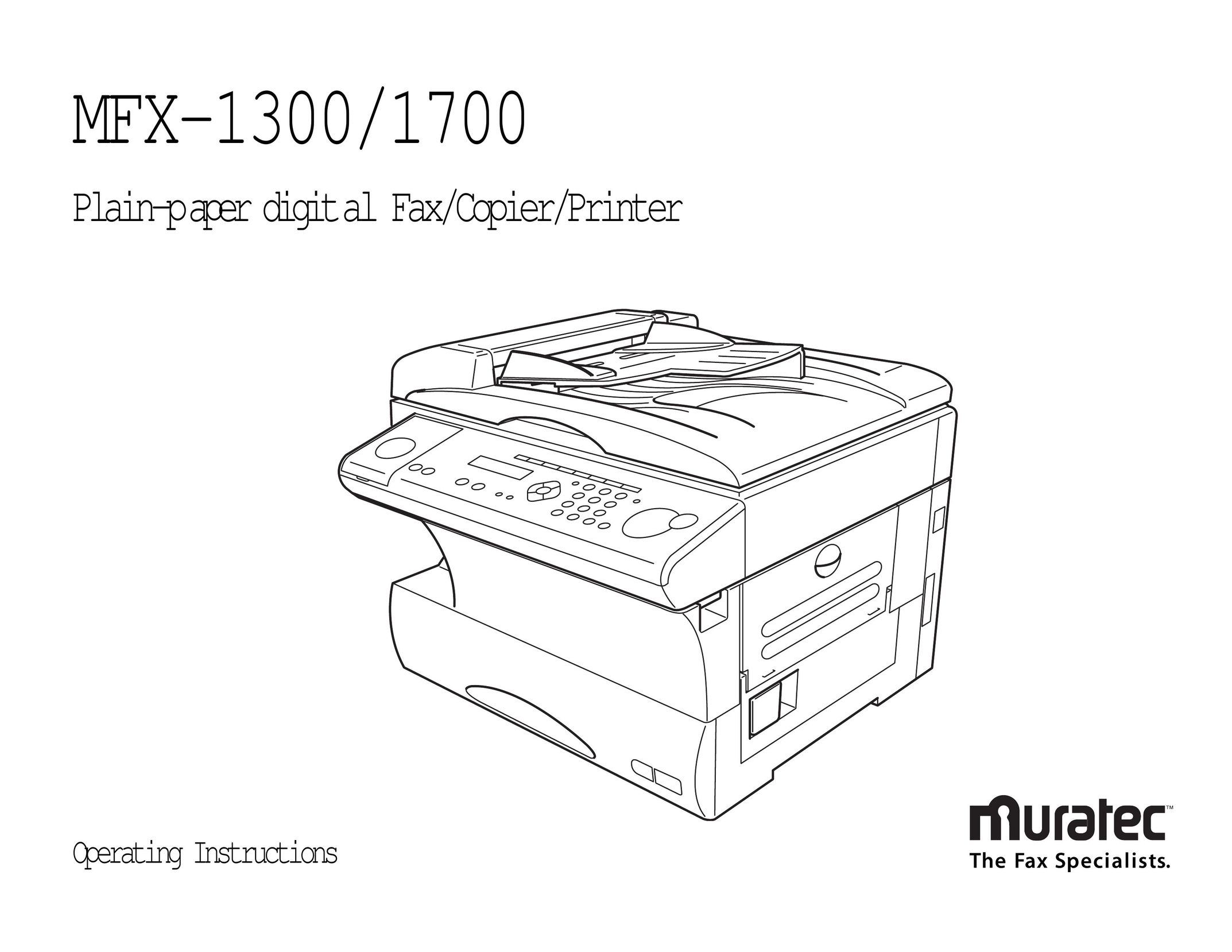 Muratec MFX-1300/1700 All in One Printer User Manual