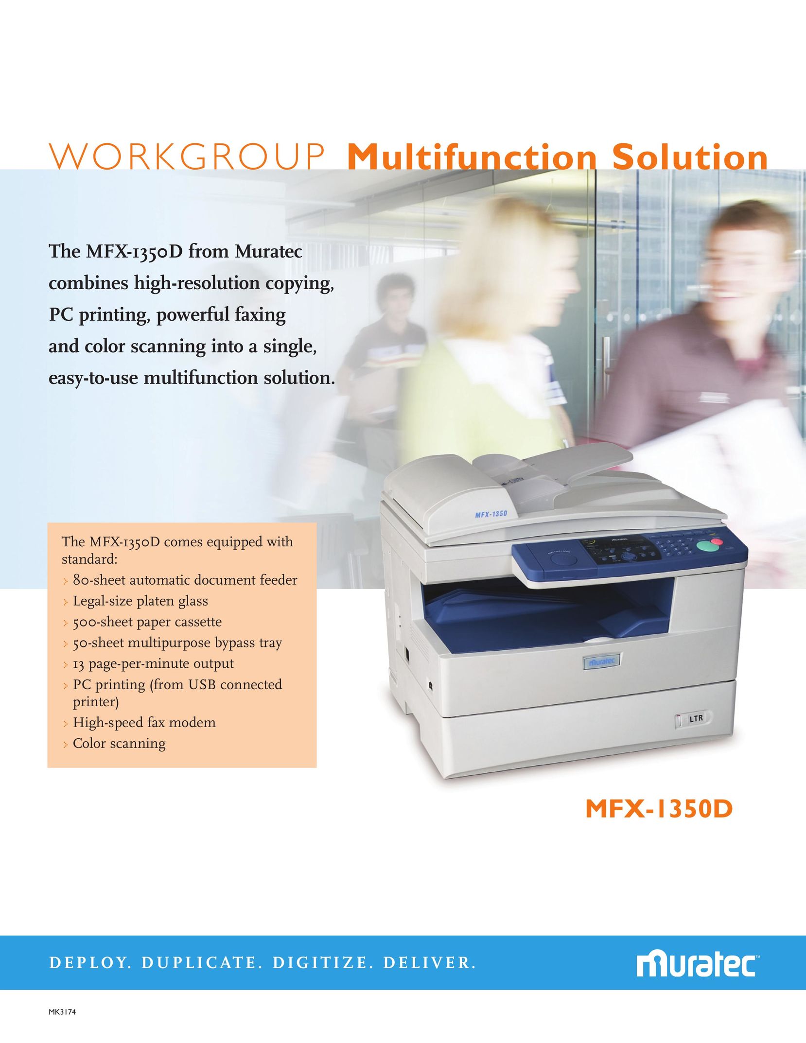 Muratec MFX-1350D All in One Printer User Manual