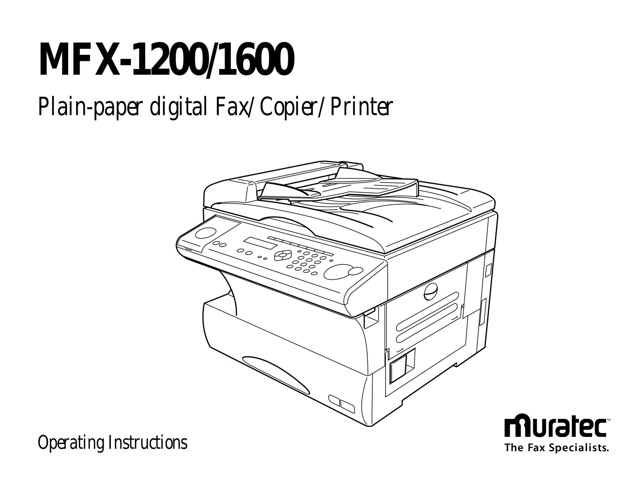 Muratec MFX-1600 All in One Printer User Manual