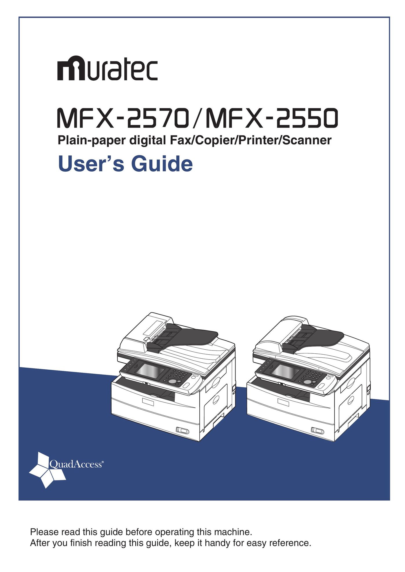 Muratec MFX-2570 All in One Printer User Manual