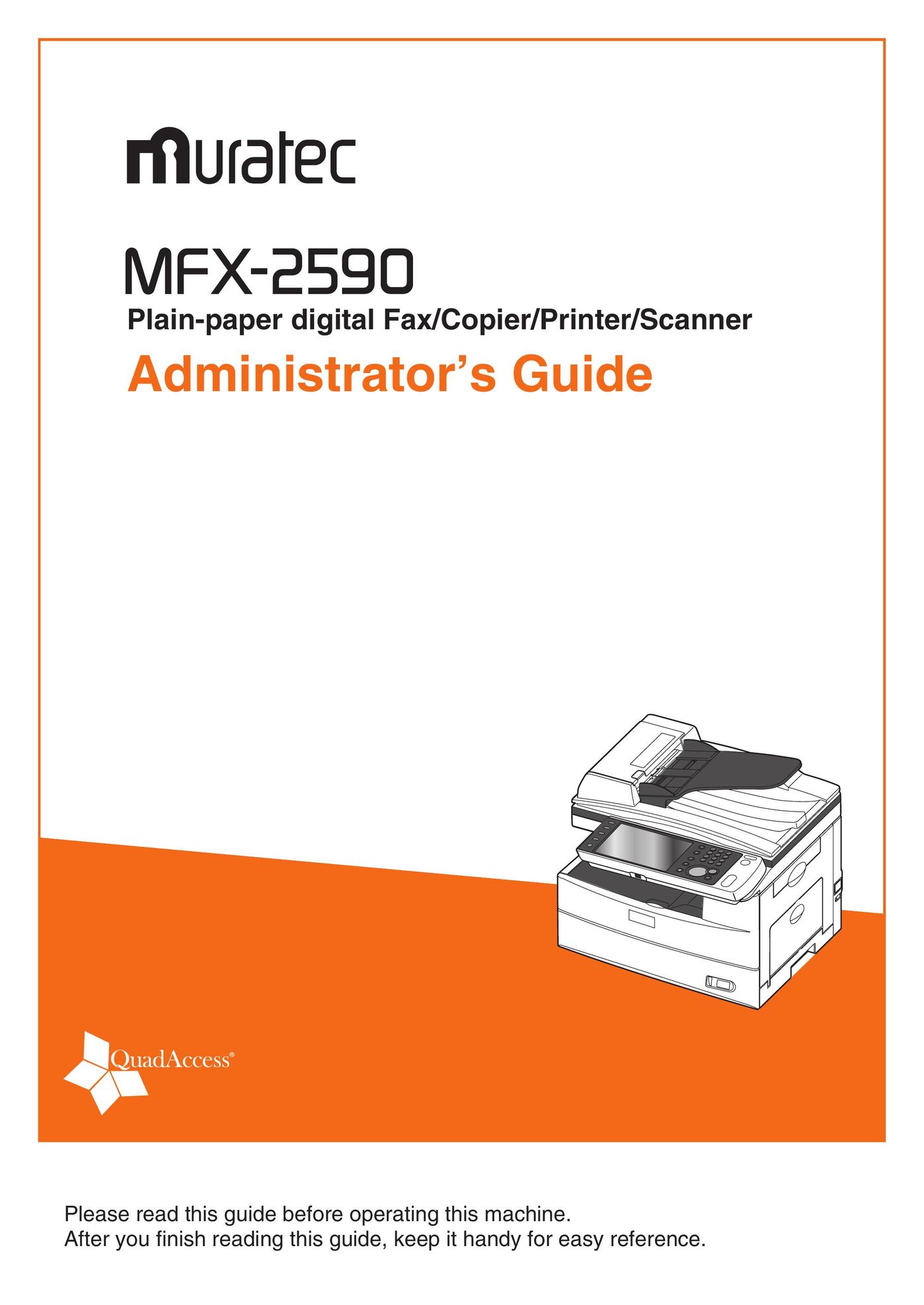 Muratec MFX-2590 All in One Printer User Manual