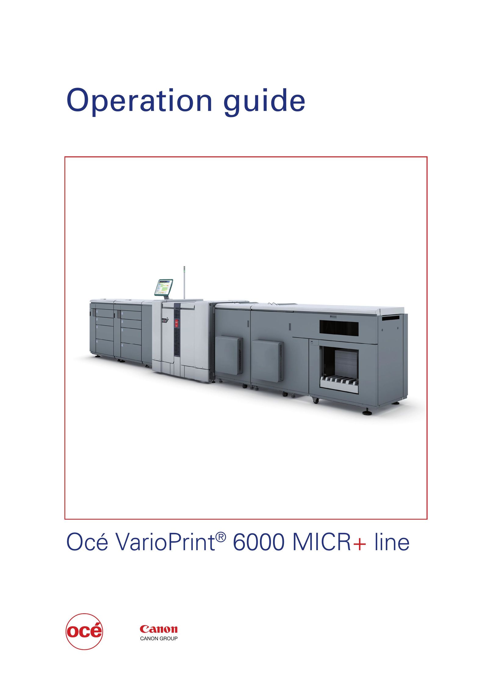 Oce North America 6000 MICR+ line All in One Printer User Manual