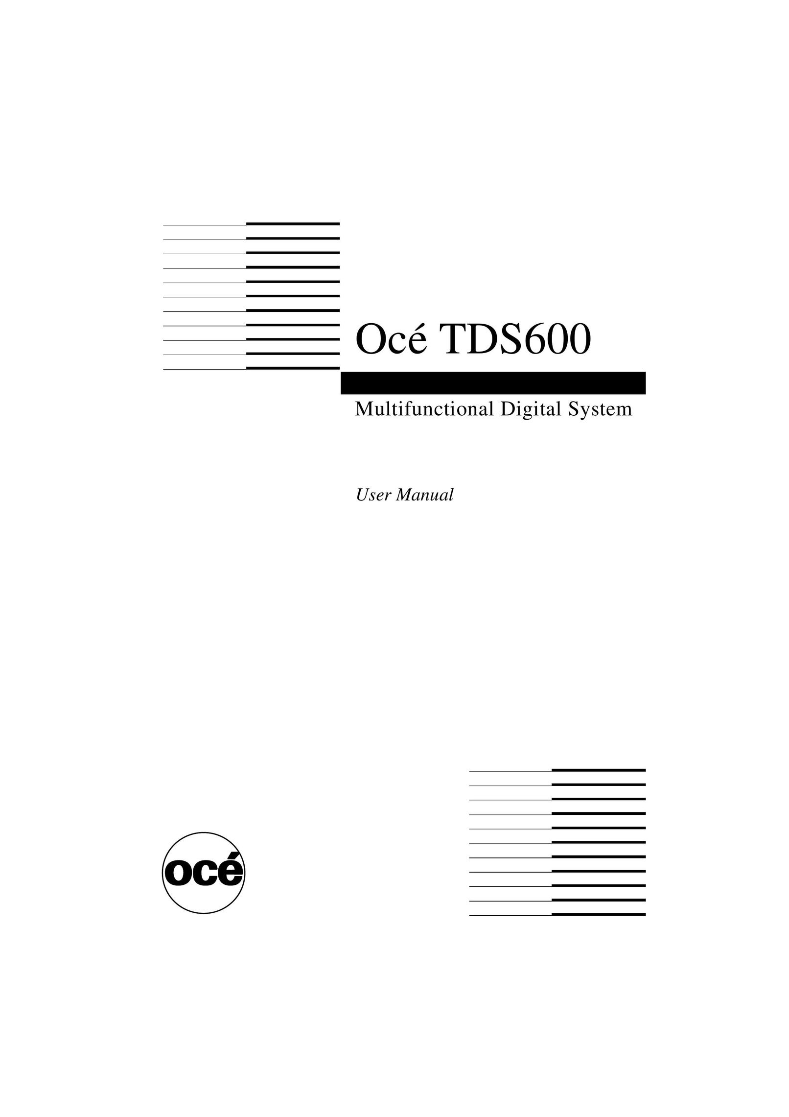 Oce North America TDS600 All in One Printer User Manual