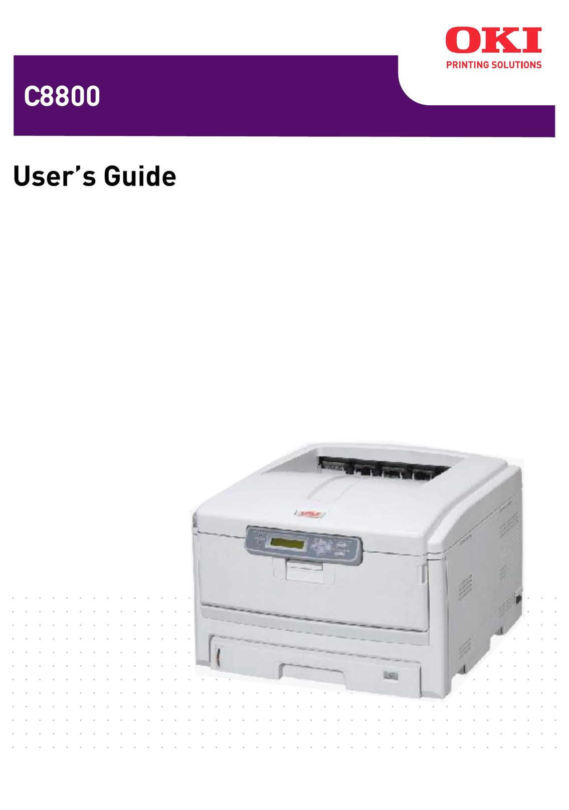 Oki C8800 All in One Printer User Manual