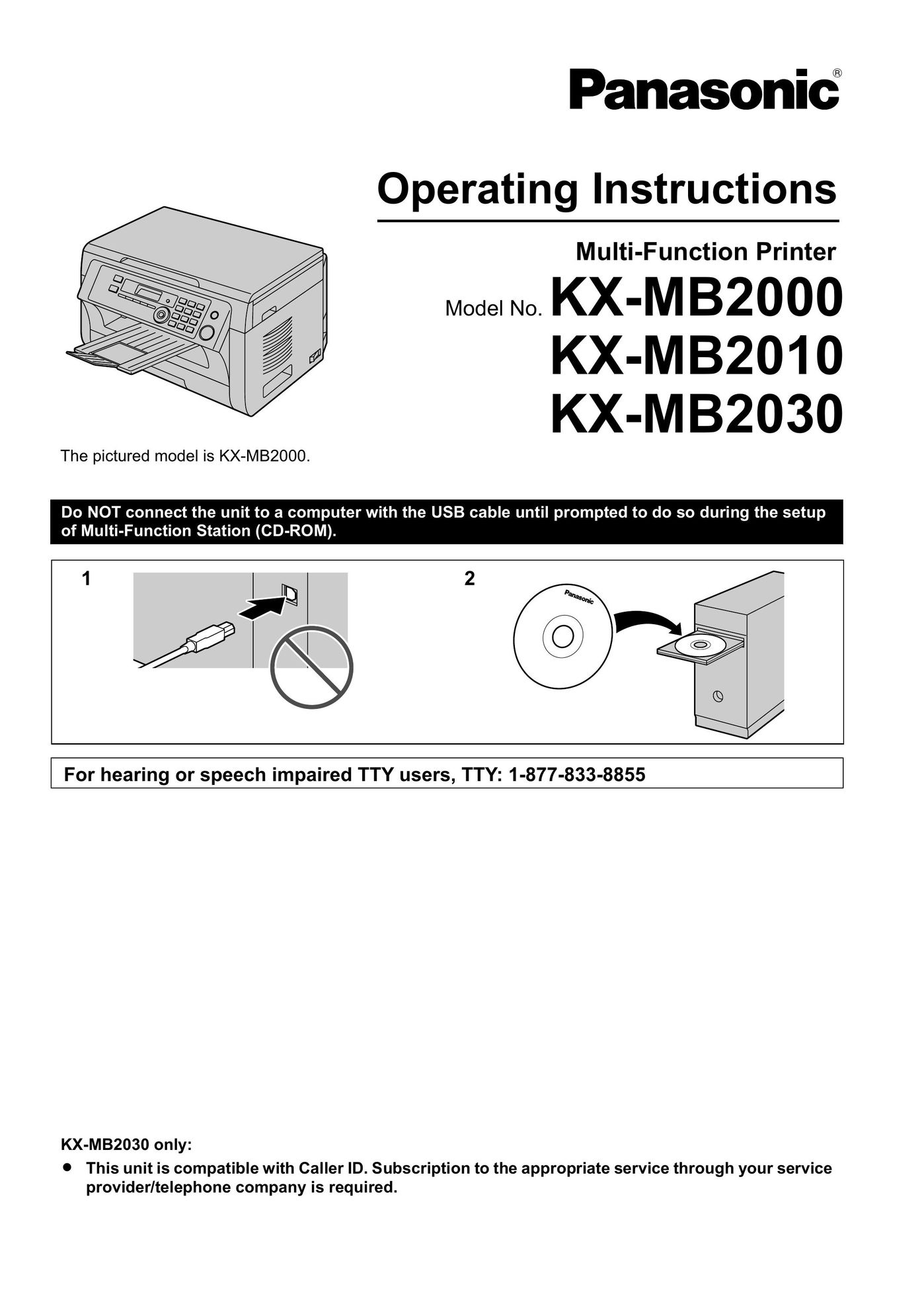 Panasonic CM0310DY0-CD All in One Printer User Manual