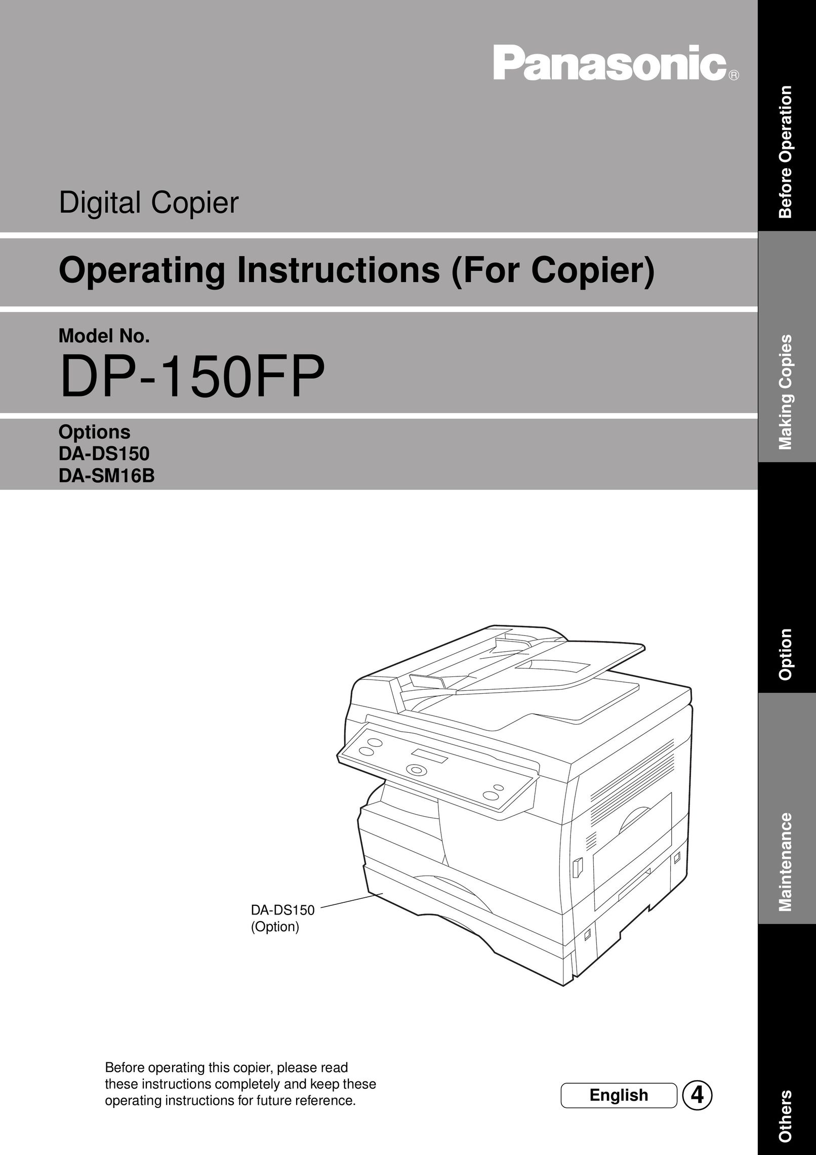 Panasonic DP-150FP All in One Printer User Manual