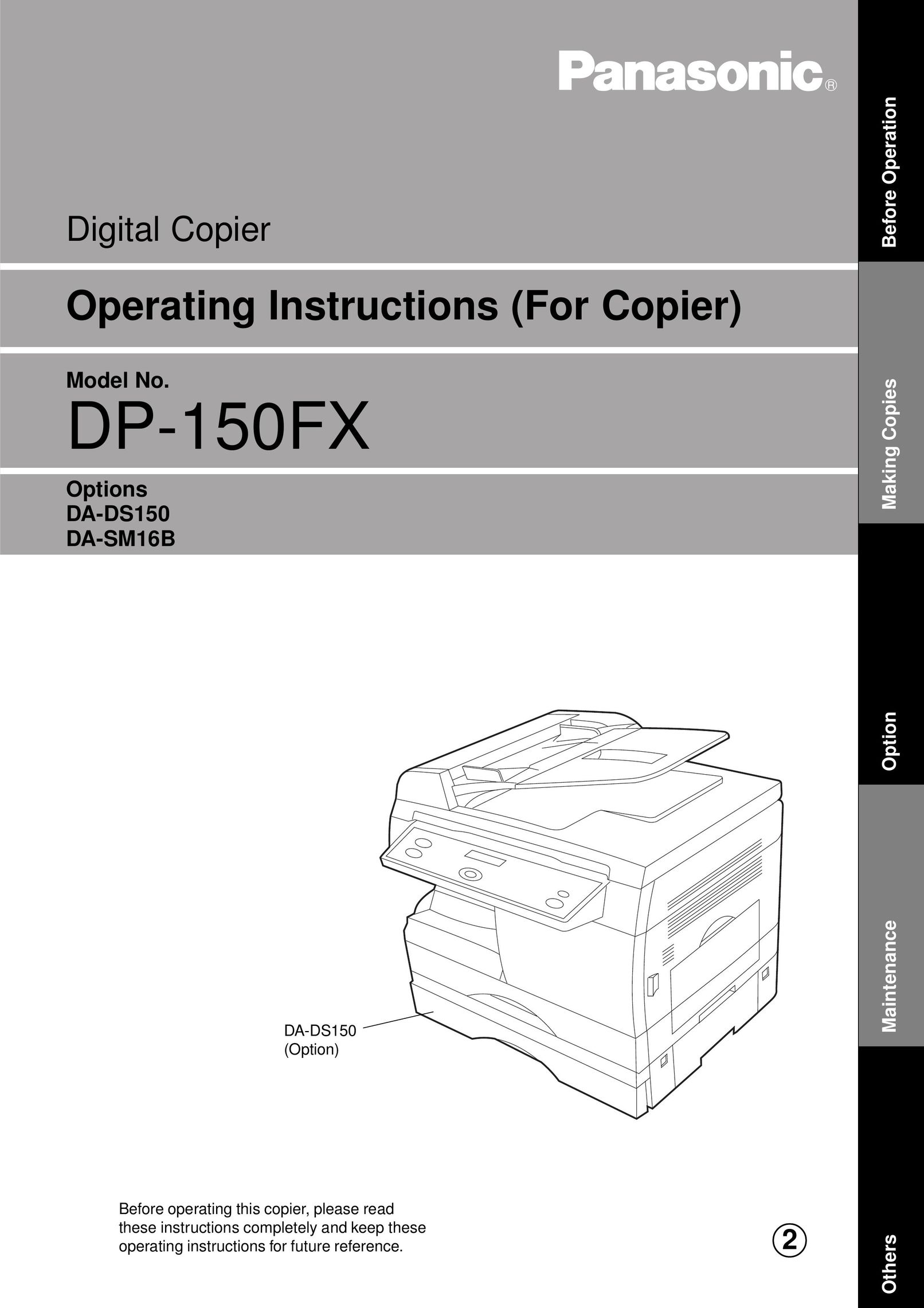 Panasonic DP-150FX All in One Printer User Manual