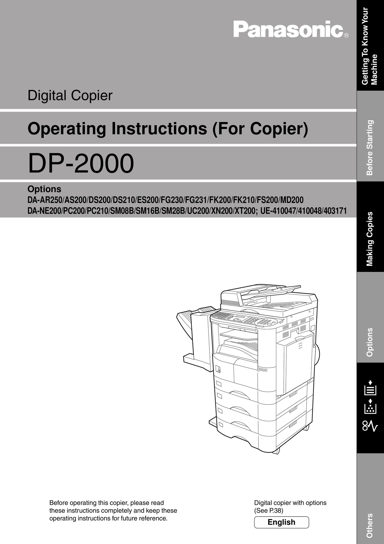 Panasonic DP-200 All in One Printer User Manual