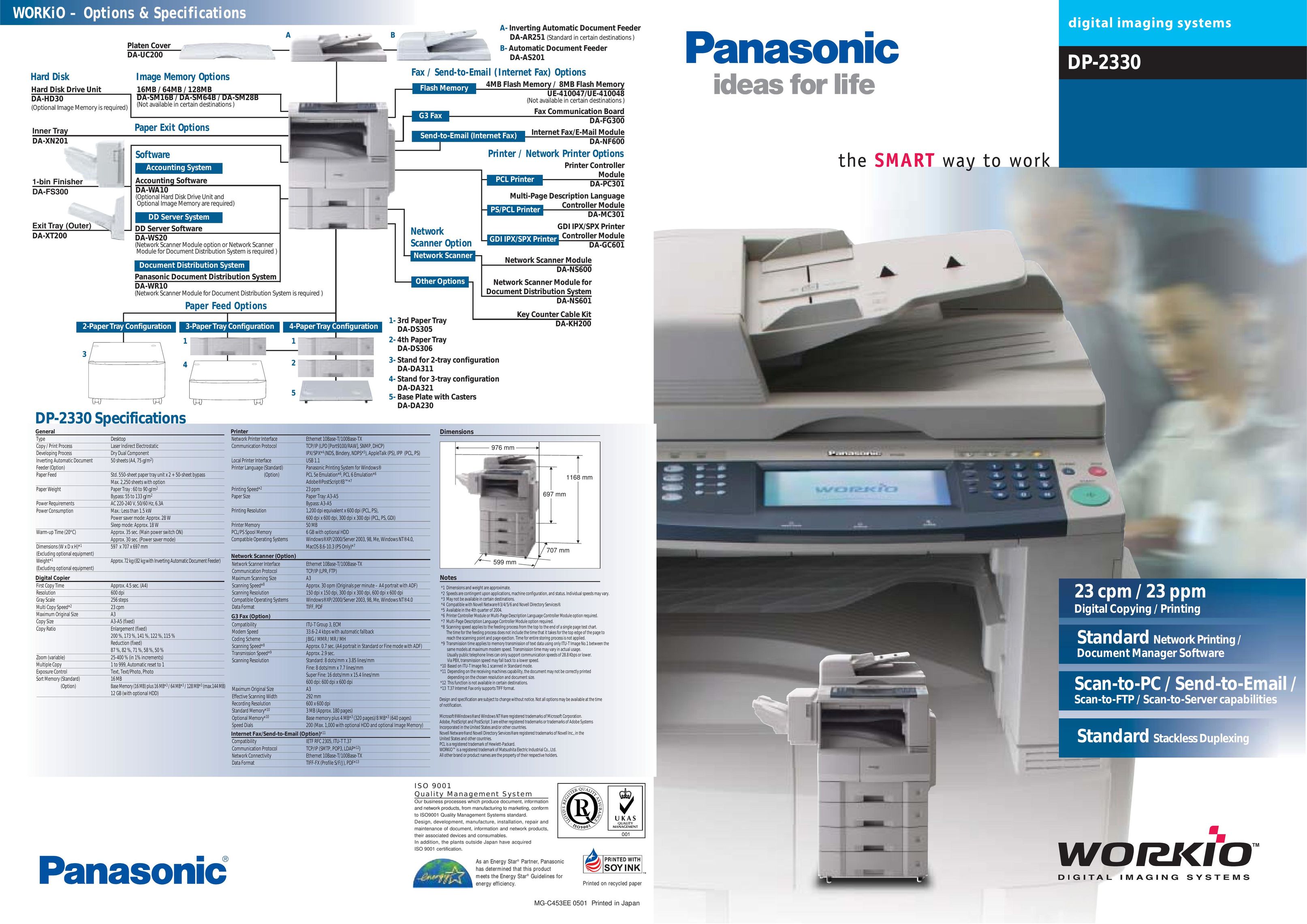 Panasonic DP-2330 All in One Printer User Manual